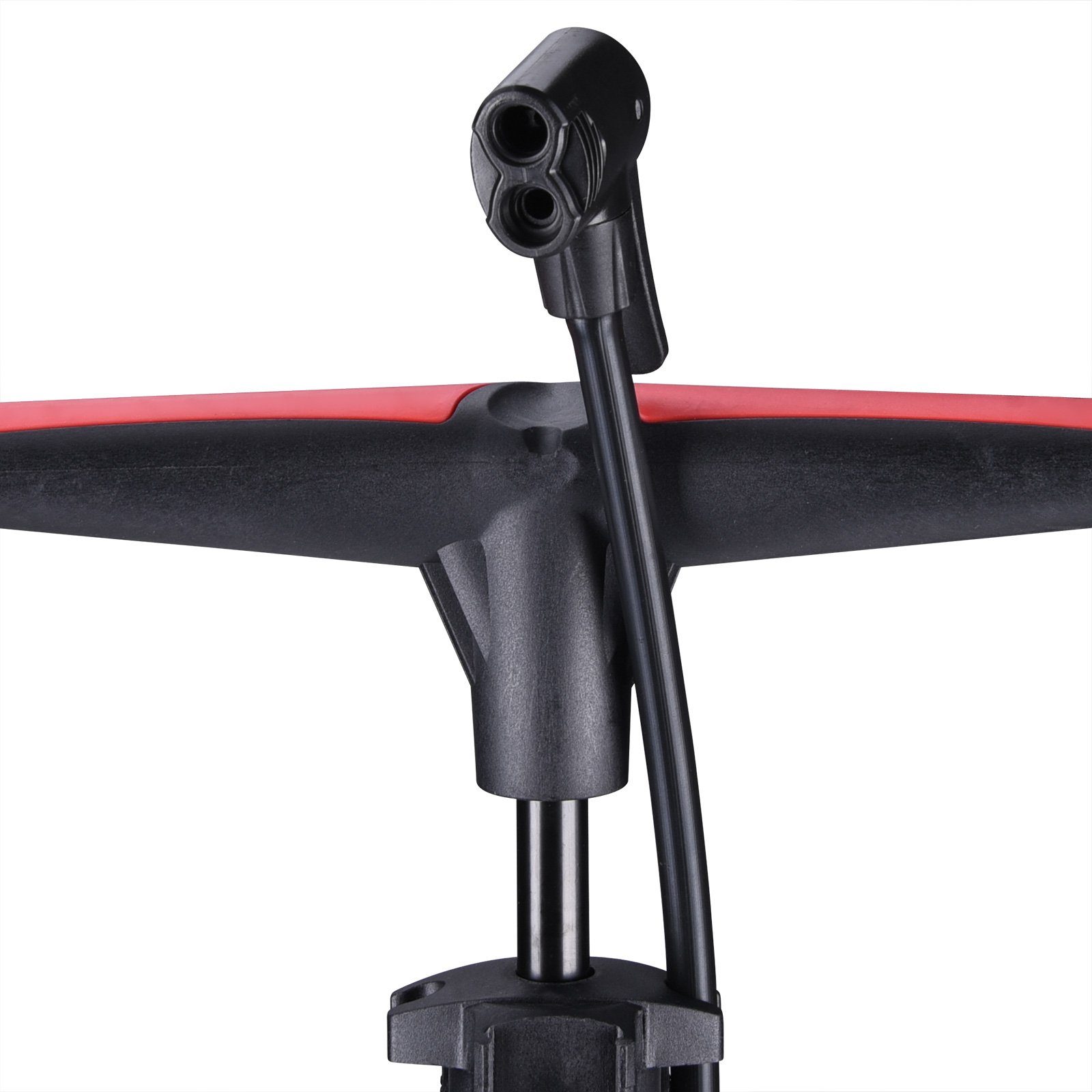 monzana Standpumpe, Fahrradpumpe Luftpumpe Standluftpumpe inkl 3 Zusatzadapter 100 cm