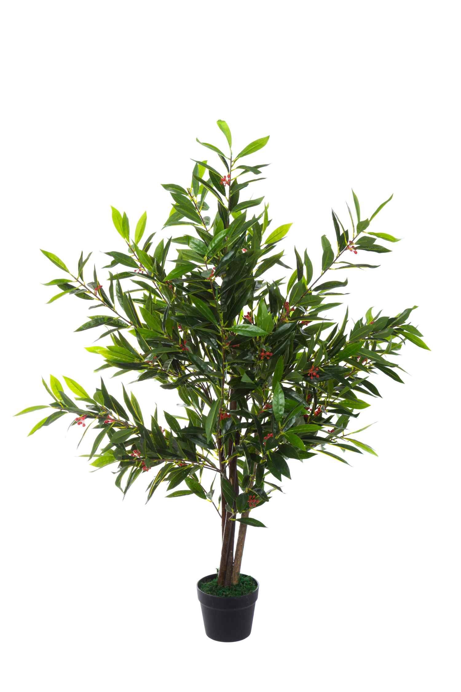 BIRENDY Dekobaum künstliche Kunstpflanze 120cm XXL Große Baum Olivenbaum Blüte in JWS2060-2