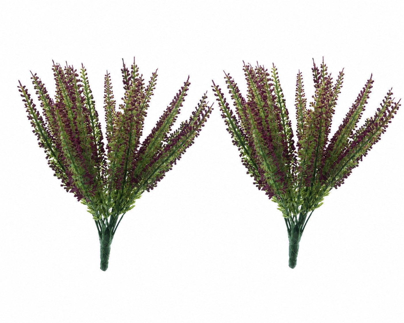 Kunstpflanze 2er Set Erika auf praktischen Steckstab Heidekraut 29cm, mucPlants