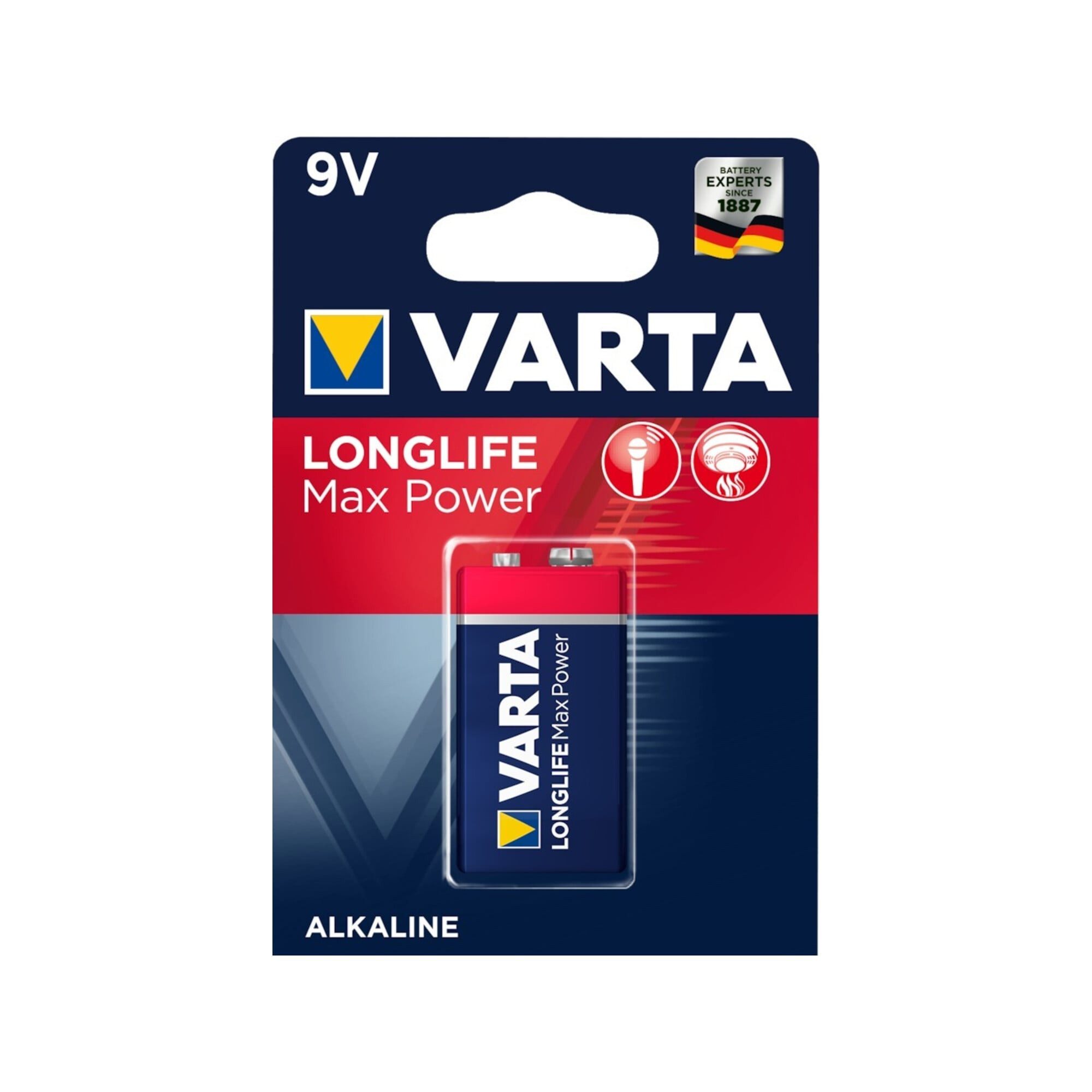 VARTA Varta Cons.Varta Batterie Longl.MaxPow. E E-Block, 6LR61,Al-Mn 4722 Bl Batterie