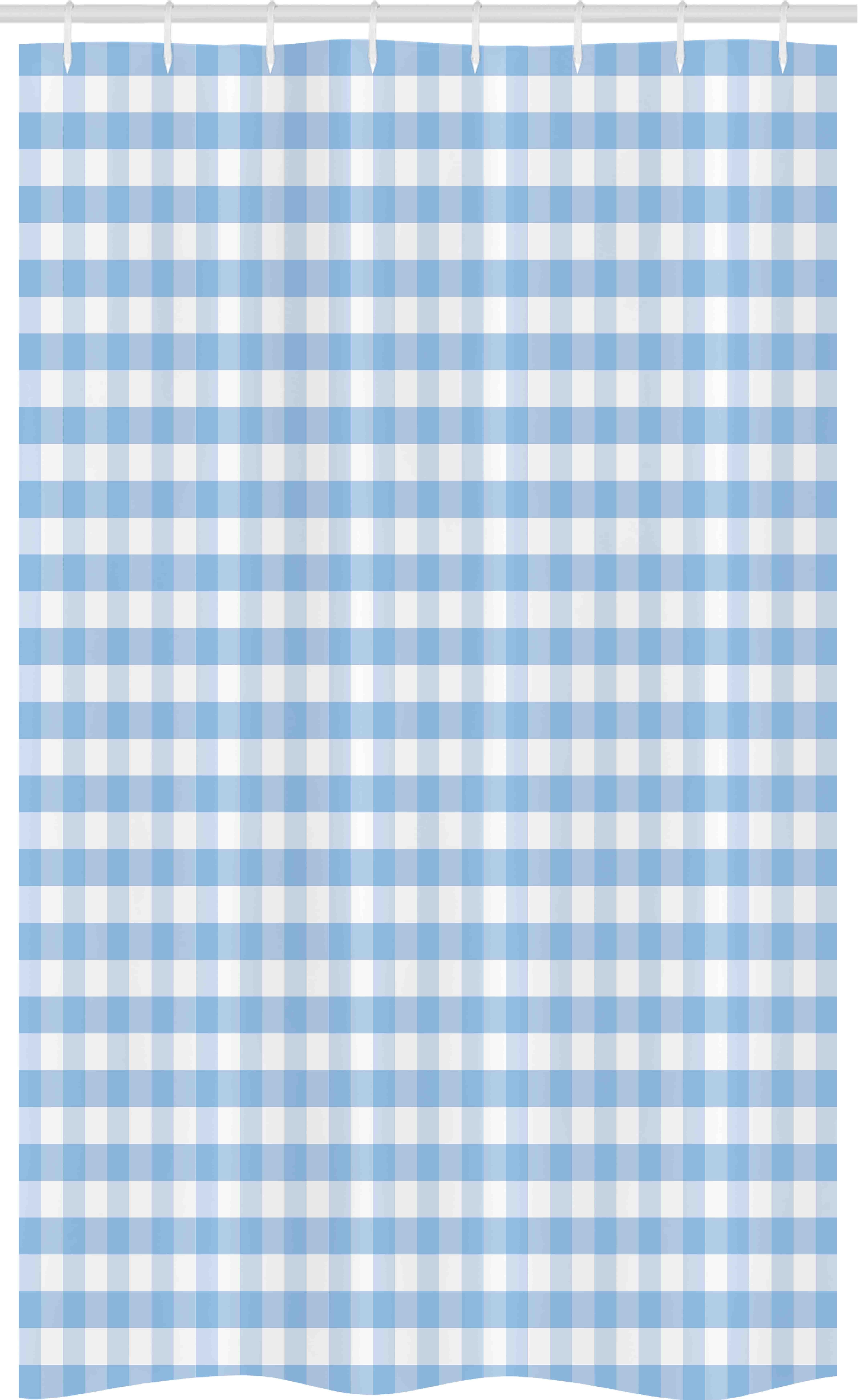 Abakuhaus Duschvorhang Badezimmer Deko Set aus Stoff mit Haken Breite 120 cm, Höhe 180 cm, Kariert Pastell Reihen-Weinlese