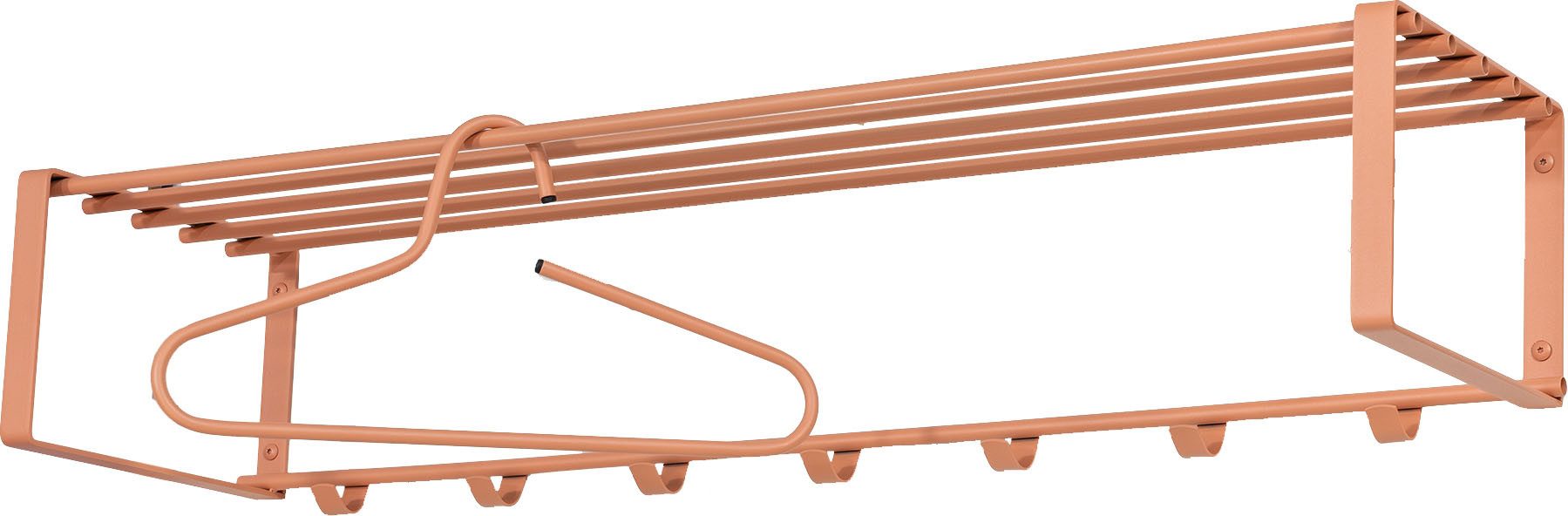 Spinder Design Шкафыleiste REX (1 St), Wandgarderobe aus Stahl mit Hutablage und 5 bzw. 7 Haken