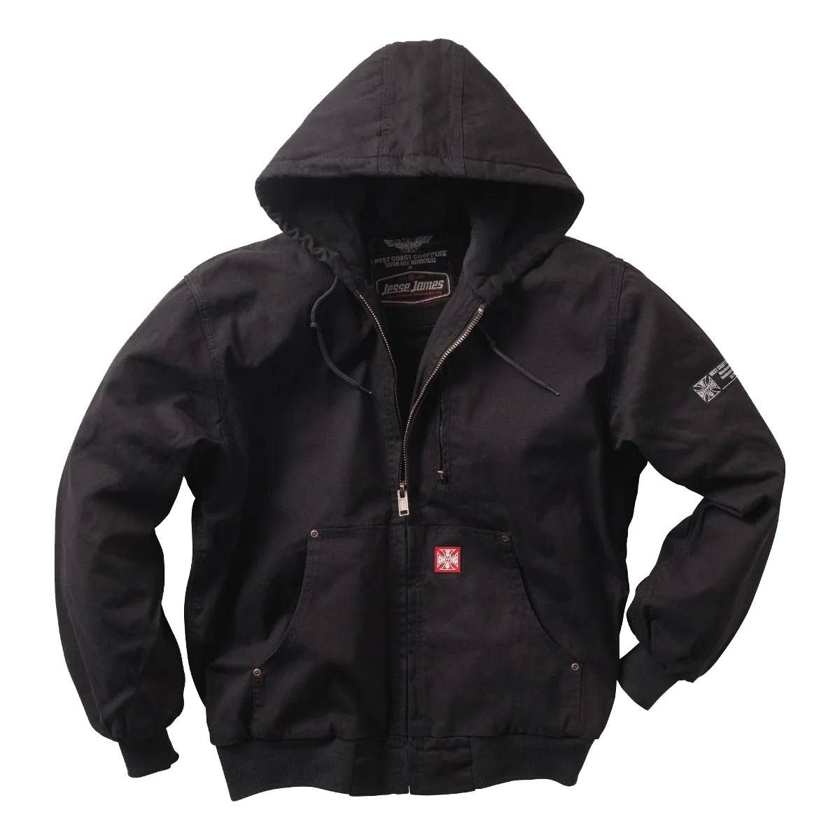 West Coast Choppers Kurzjacke Jacke West Coast Choppers Heavy Duty Canvas (1-St) Gefütterte und isolierte Kapuze