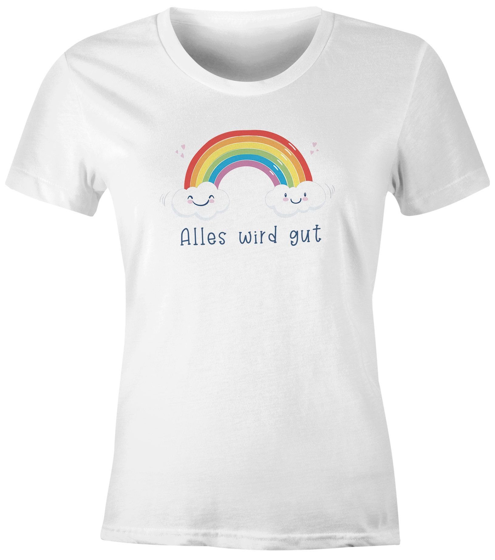 MoonWorks Print-Shirt Damen T-Shirt Alles wird günstig online kaufen