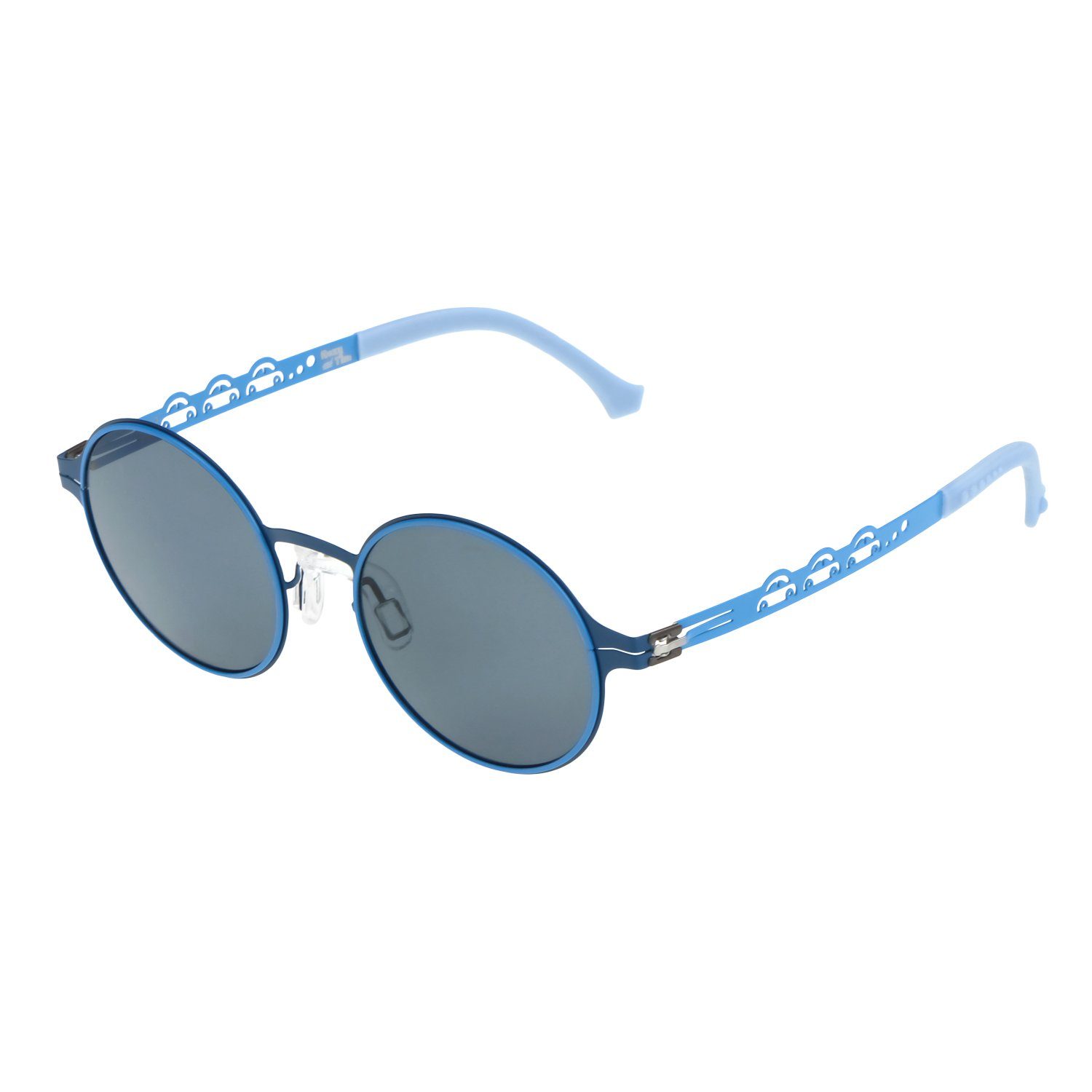 ActiveSol SUNGLASSES Sonnenbrille Kinder Sonnenbrille, Private Eyes, 3-8 Jahre pulverbeschichteter Metallrahmen, weiche Ohrenschoner, leicht 15g Blau - Car