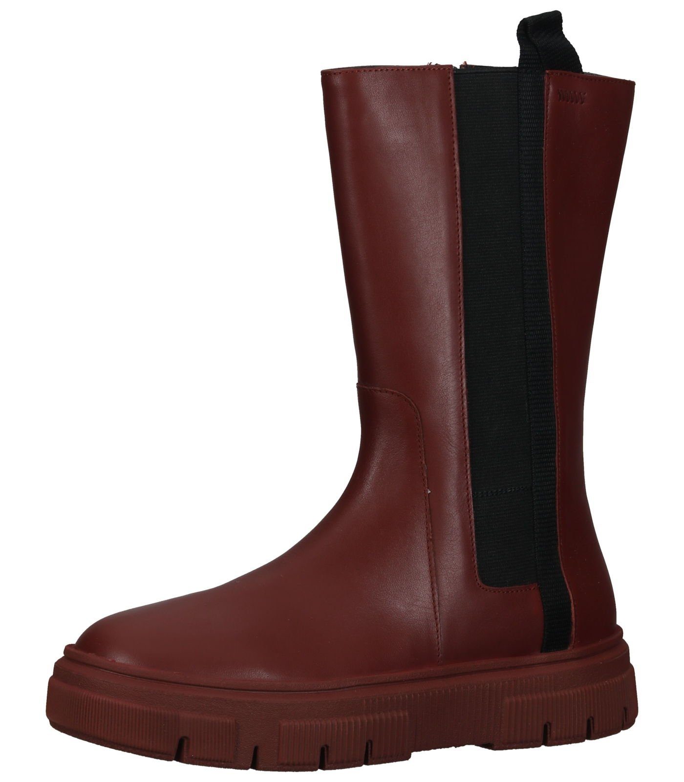 Geox Stiefelette Leder/Textil Stiefelette Rot Schwarz