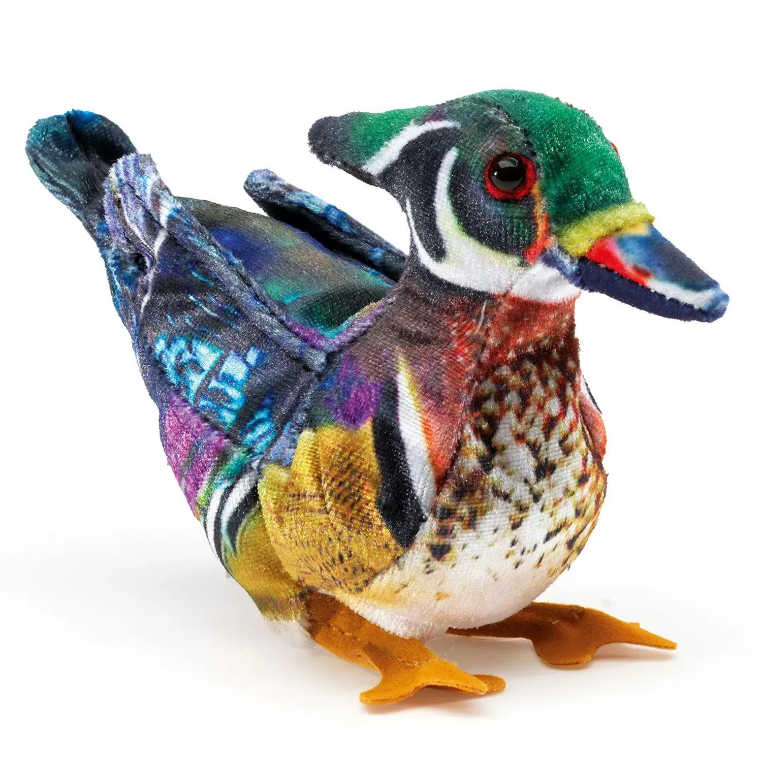 Folkmanis Handpuppen Handpuppe Folkmanis Handpuppe Mini Ente / Mini Wood Duck 8006 (Packung)