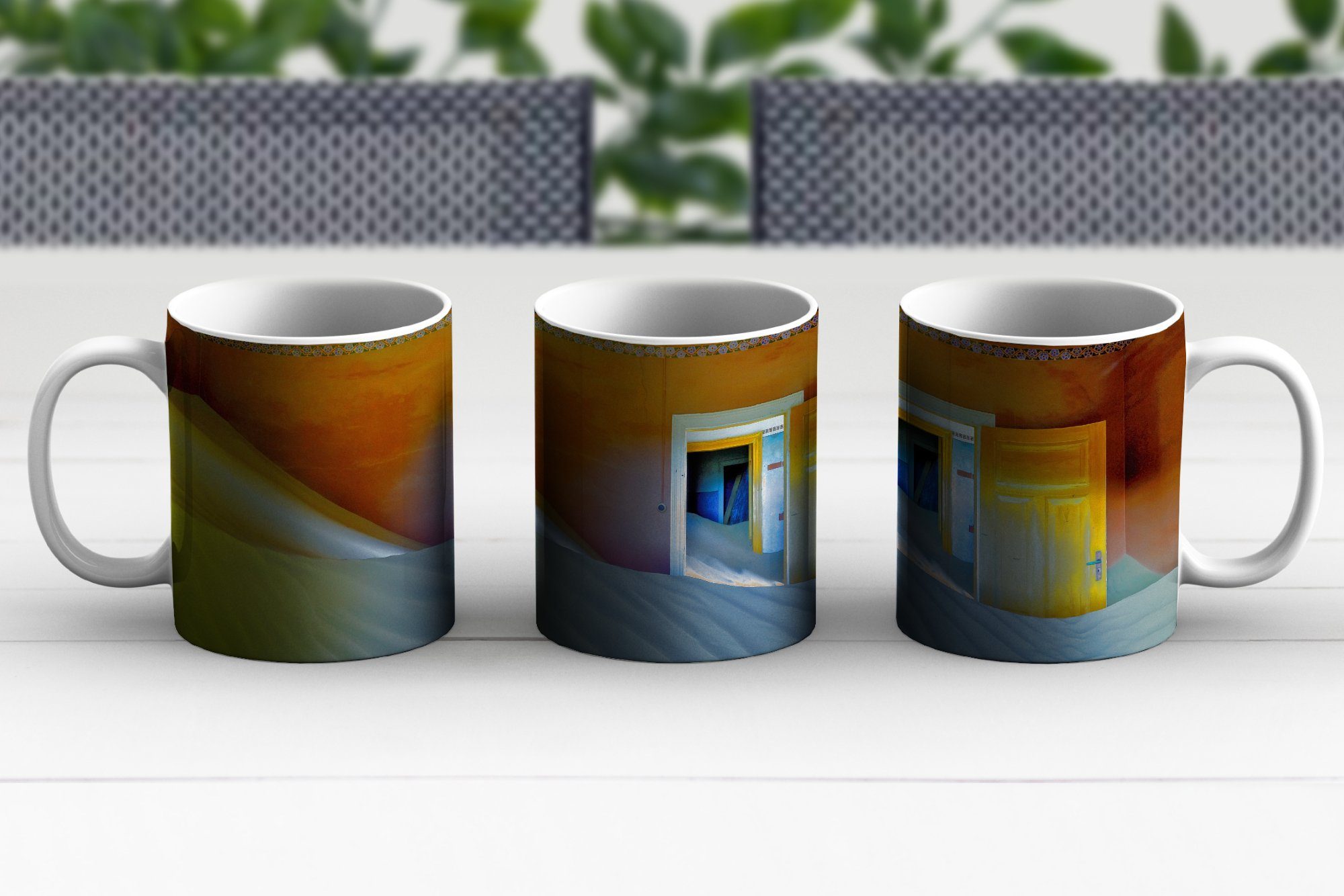 Kaffeetassen, Tür - Wüste Keramik, Tasse Architektur, - MuchoWow Geschenk Sand Becher, Teetasse, Teetasse, -