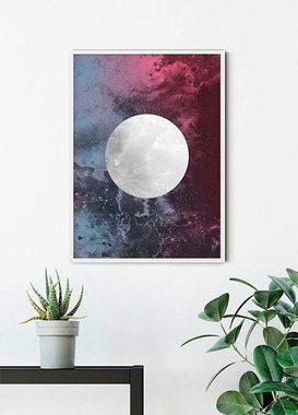 Komar Poster Solum Luna, Abstrakt (1 St), Kinderzimmer, Schlafzimmer, Wohnzimmer