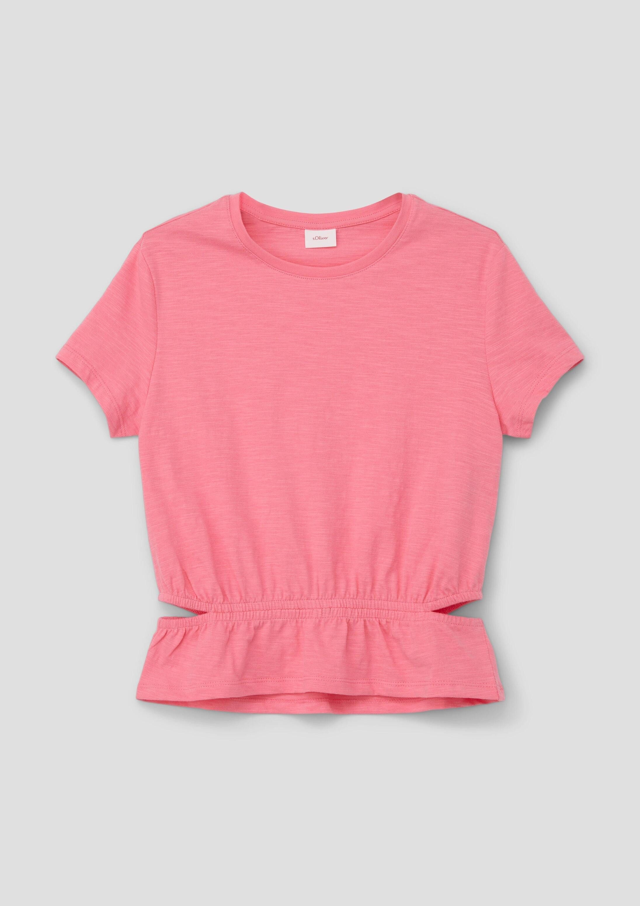 s.Oliver Kurzarmshirt T-Shirt T-Shirt mit Flammgarn-Struktur