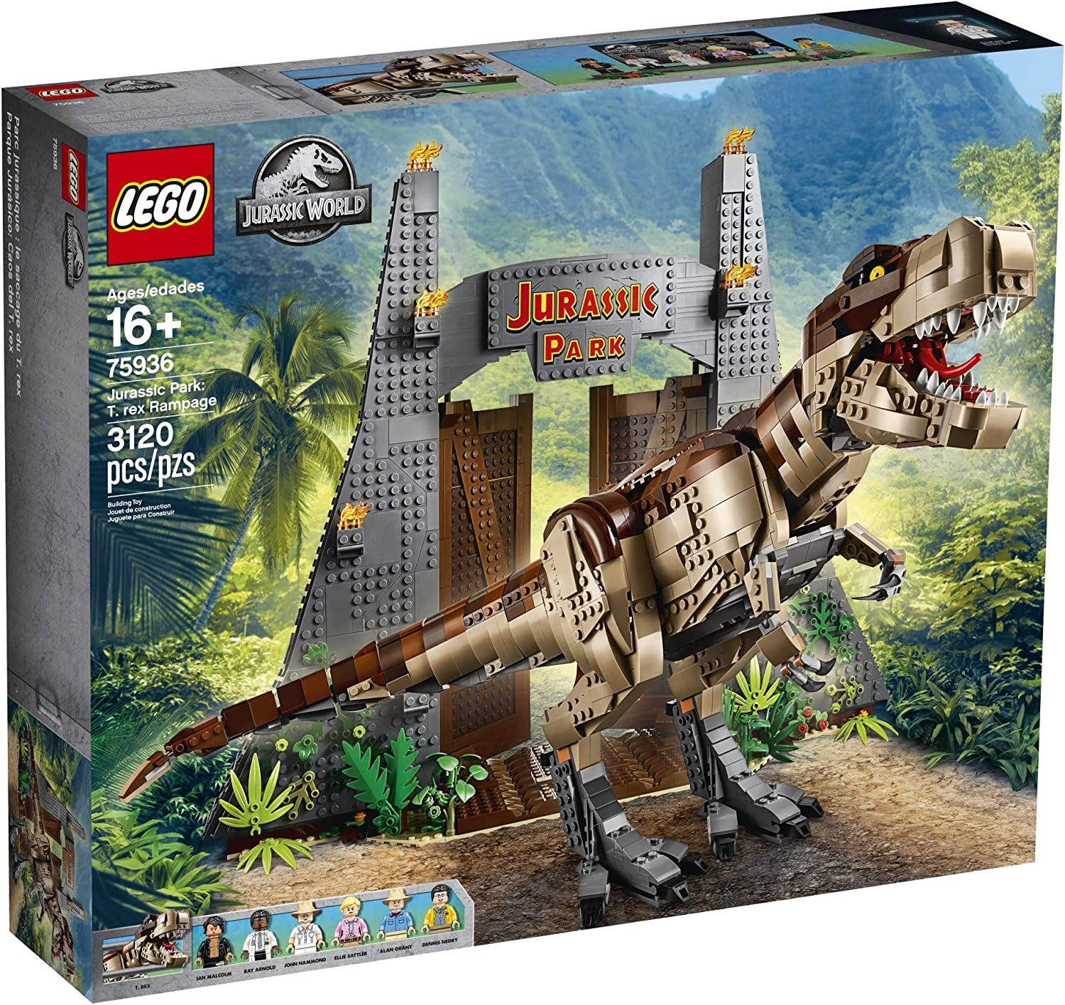 LEGO® Jurassic World - Jurassic Park: T. Rex' Verwüstung (75936) Spielbausteine, (3120 St)