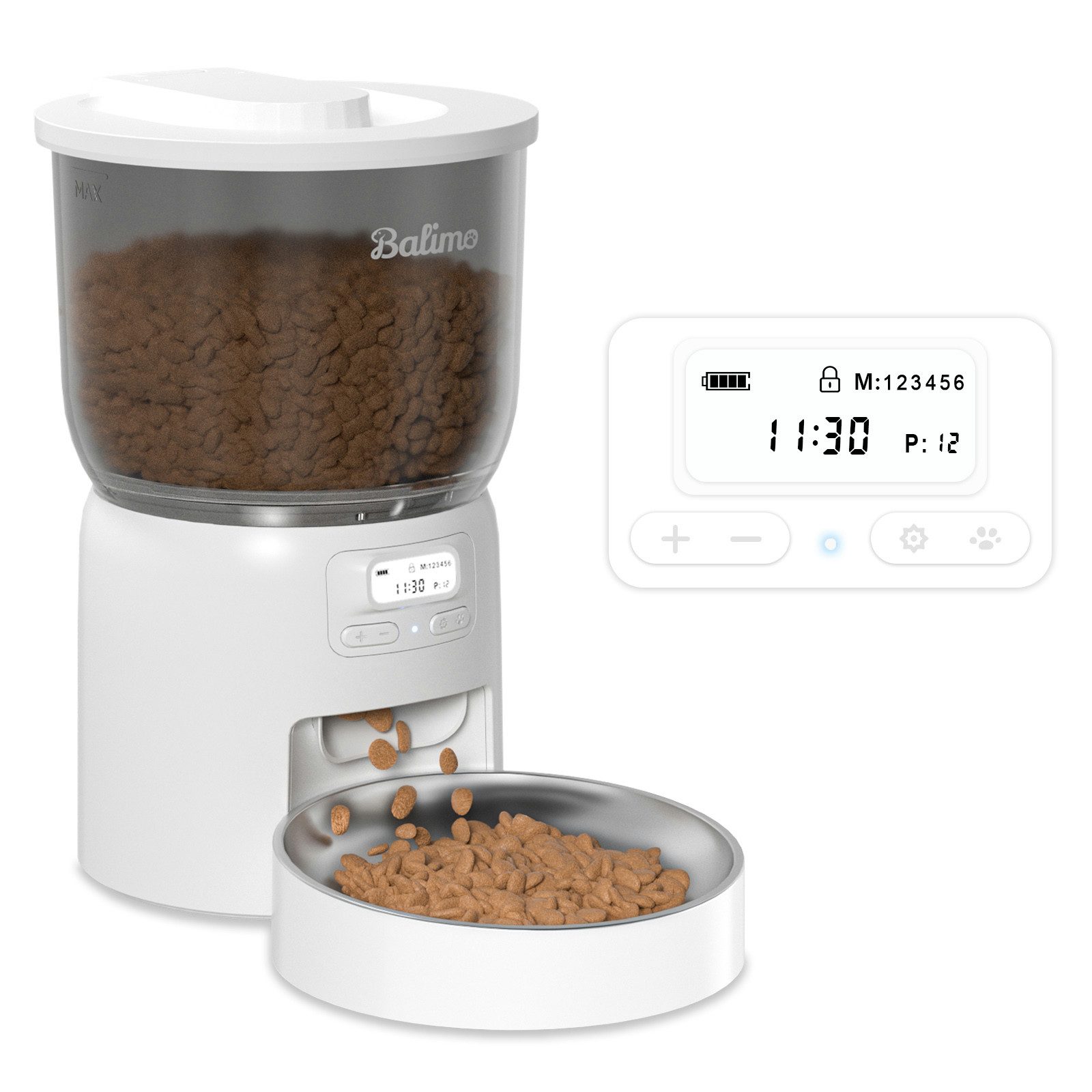 Futterautomat 3L Automatischer Futterspender für Katze & Hund Feeder mit Timer