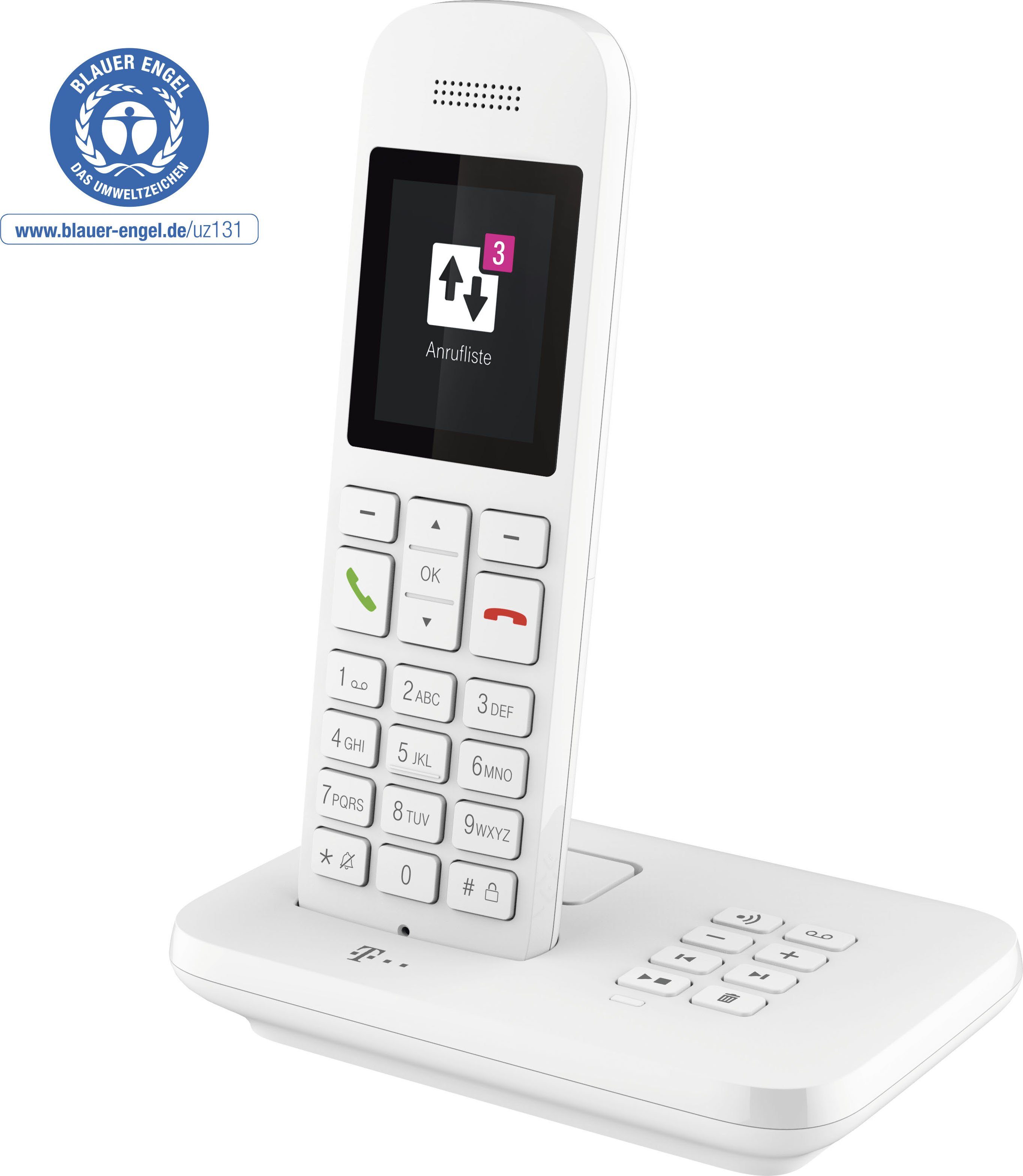 Telekom DECT-Telefon weiß A 12 Sinus Schnurloses