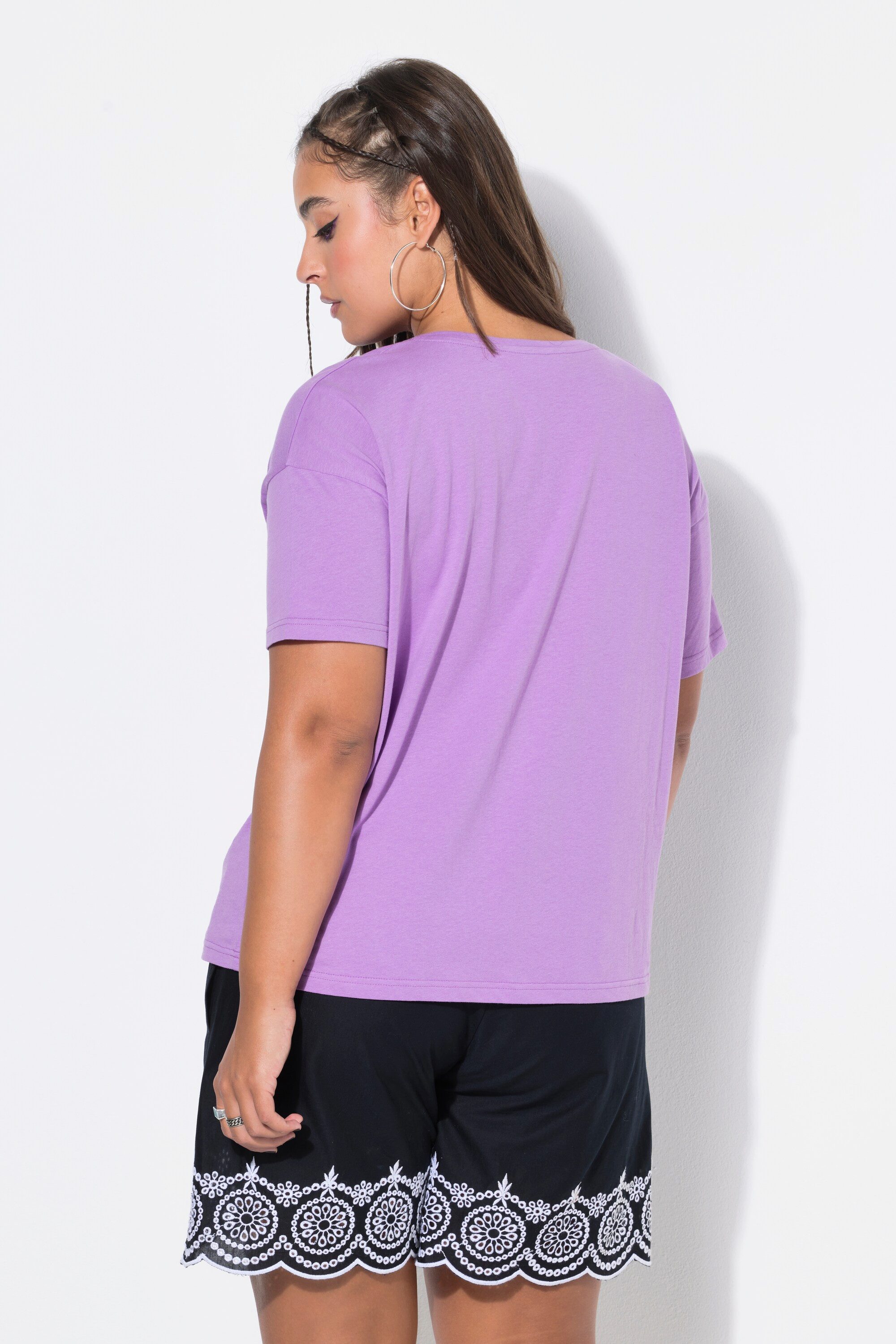Studio Untold T-Shirt Basic-Shirt Relaxed Shape überschnittene Schultern
