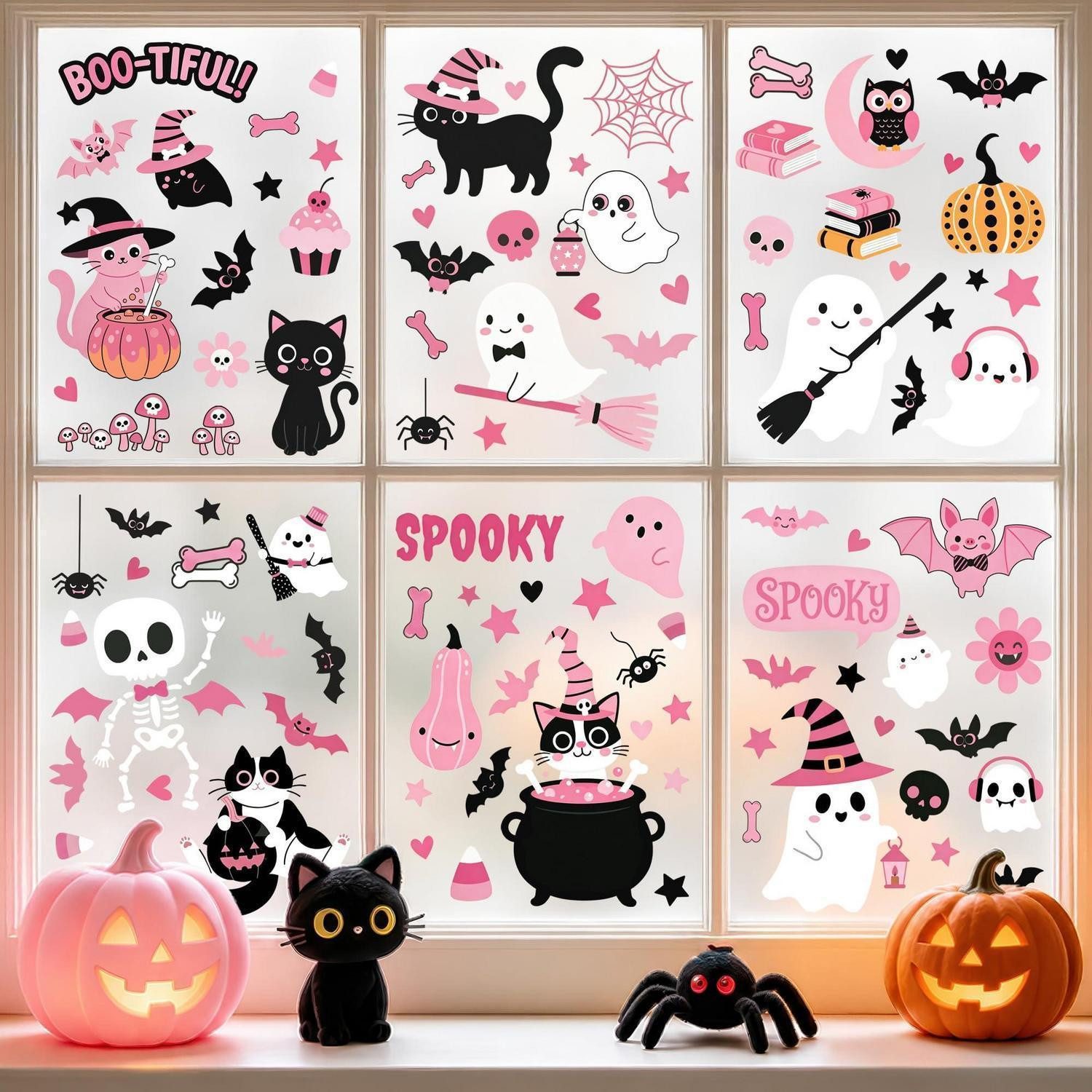 LuxusKollektion Fensterbild Fensterbilder Halloween Kinder Deko 9 Blatt