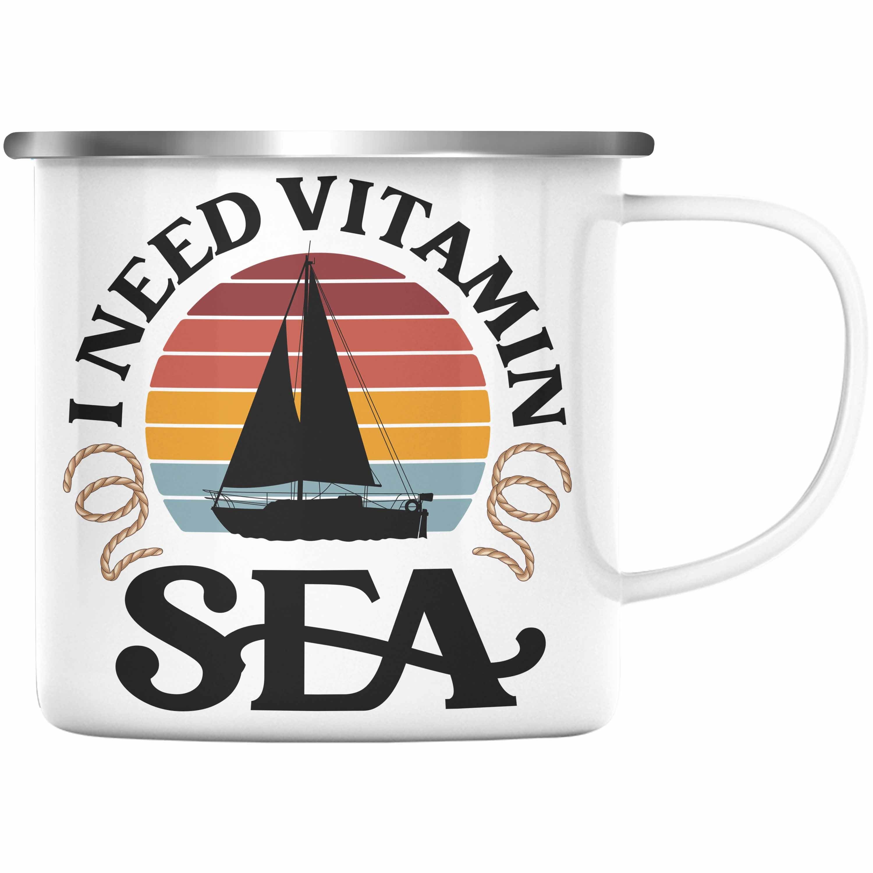 Trendation Thermotasse Trendation - Segeln Geschenk Emaille Tasse Mir Reichts Ich Geh Segeln