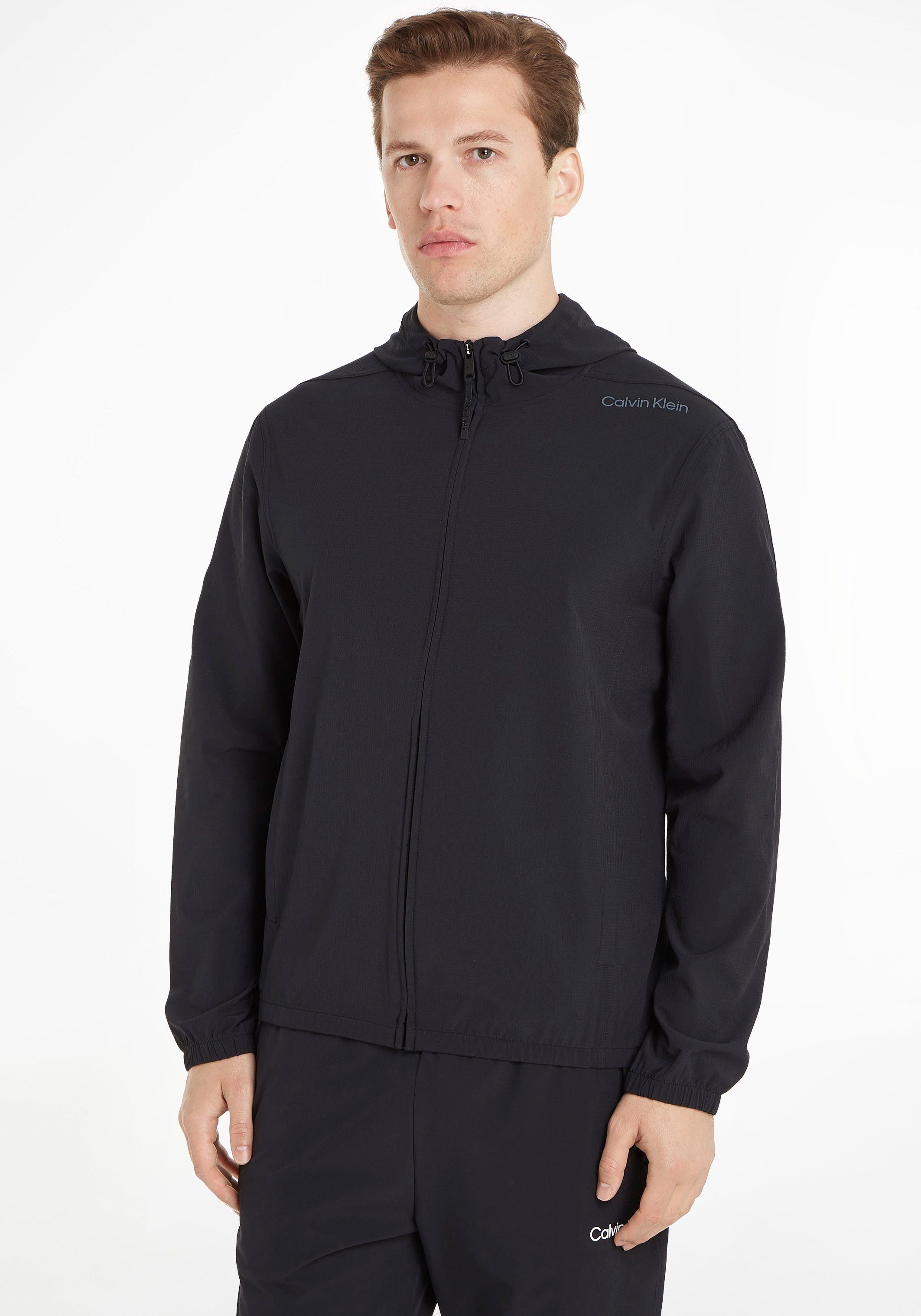 Calvin Klein Sport Outdoorjacke mit Kapuze und Eingrifftaschen