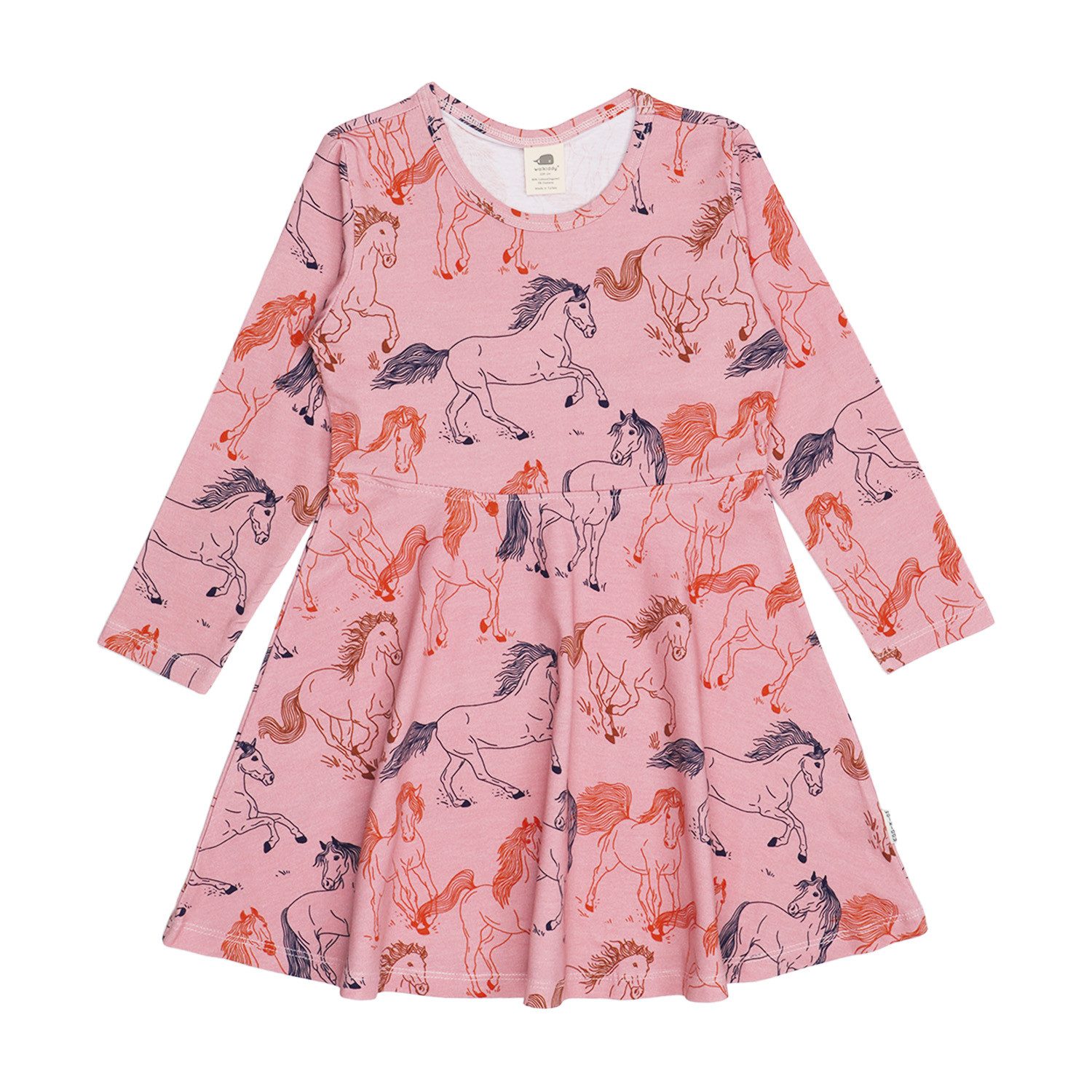 Walkiddy Skaterkleid Walkiddy mit Pferdenmotiv aus Bio Baumwolle Bio Baumwolle,GOTS,Kinderbekleidung,nachhaltige Klamotten,Kleid