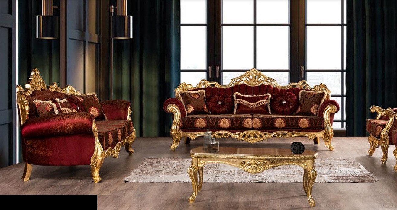 Xlmoebel Polstergarnitur Luxuriöse Sofagarnitur in edlem Design und hochwertigem Material, (2-teilig, 2-tlg., 3+3 Sitzer), Hergestellt in Europa