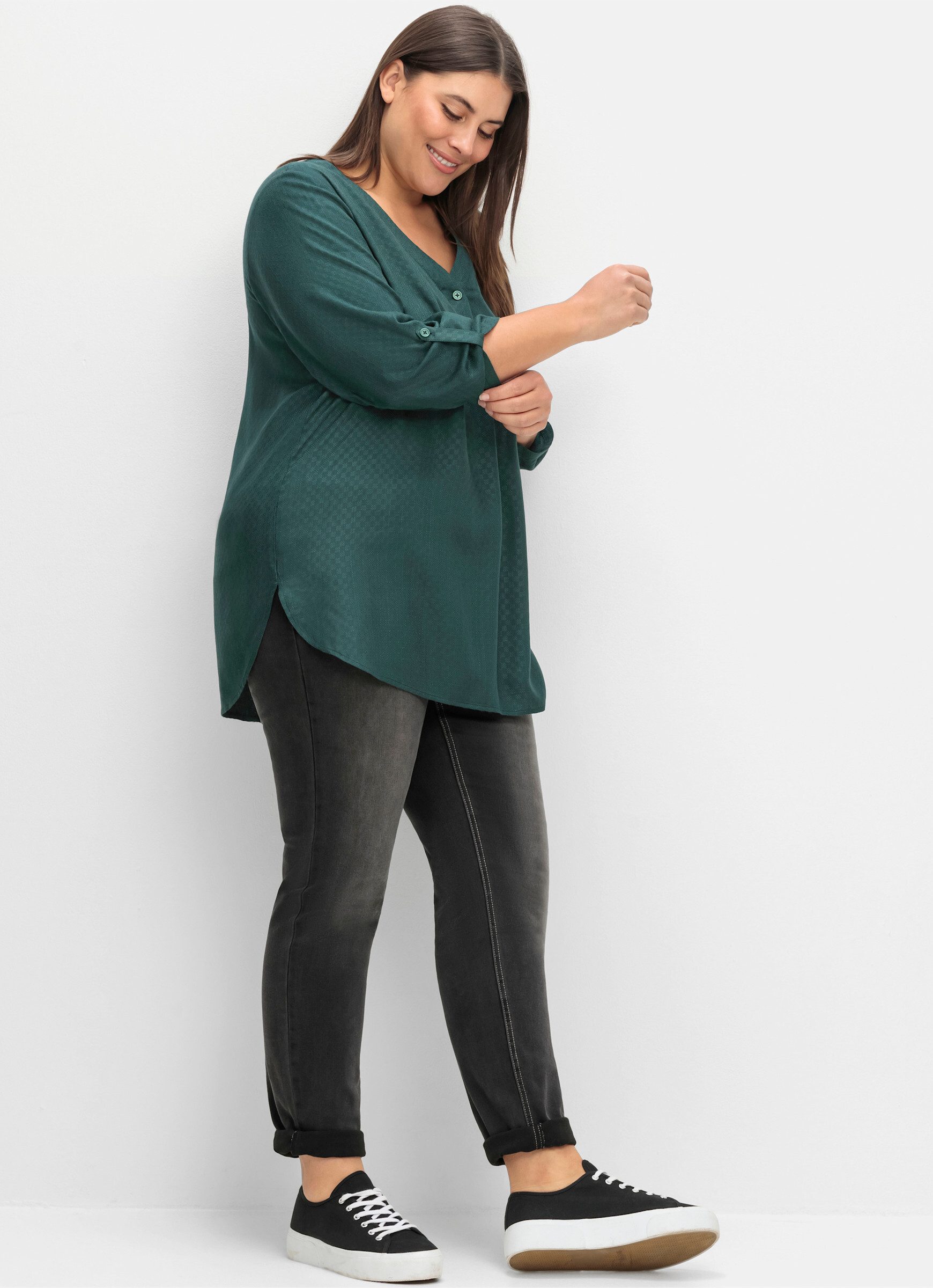 Sheego Klassische Bluse Tunika . günstig online kaufen