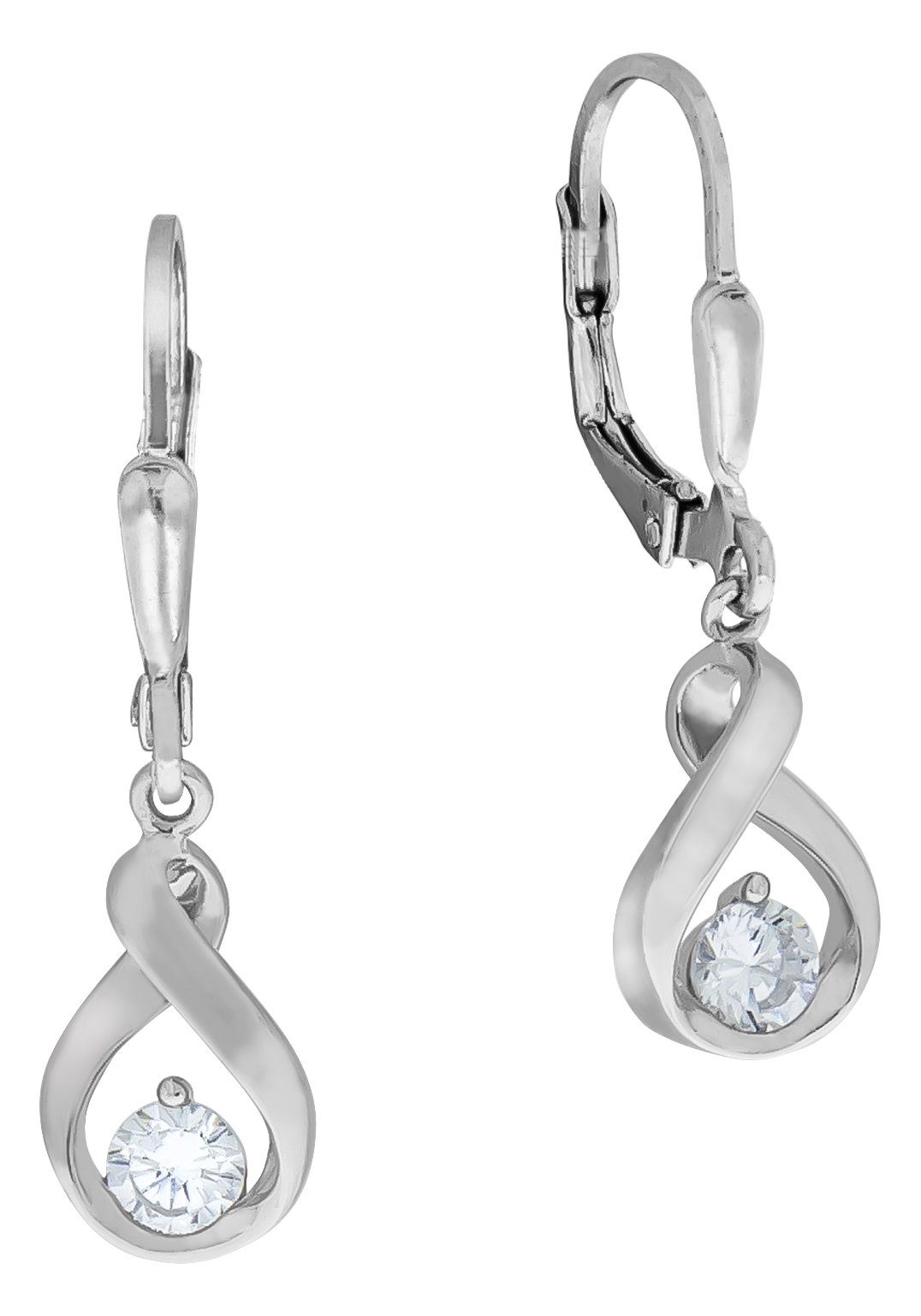 Paar Ohrhänger Schmuck Geschenk Silber 925 Ohrschmuck Patentbrisur Tropfen Glitzer