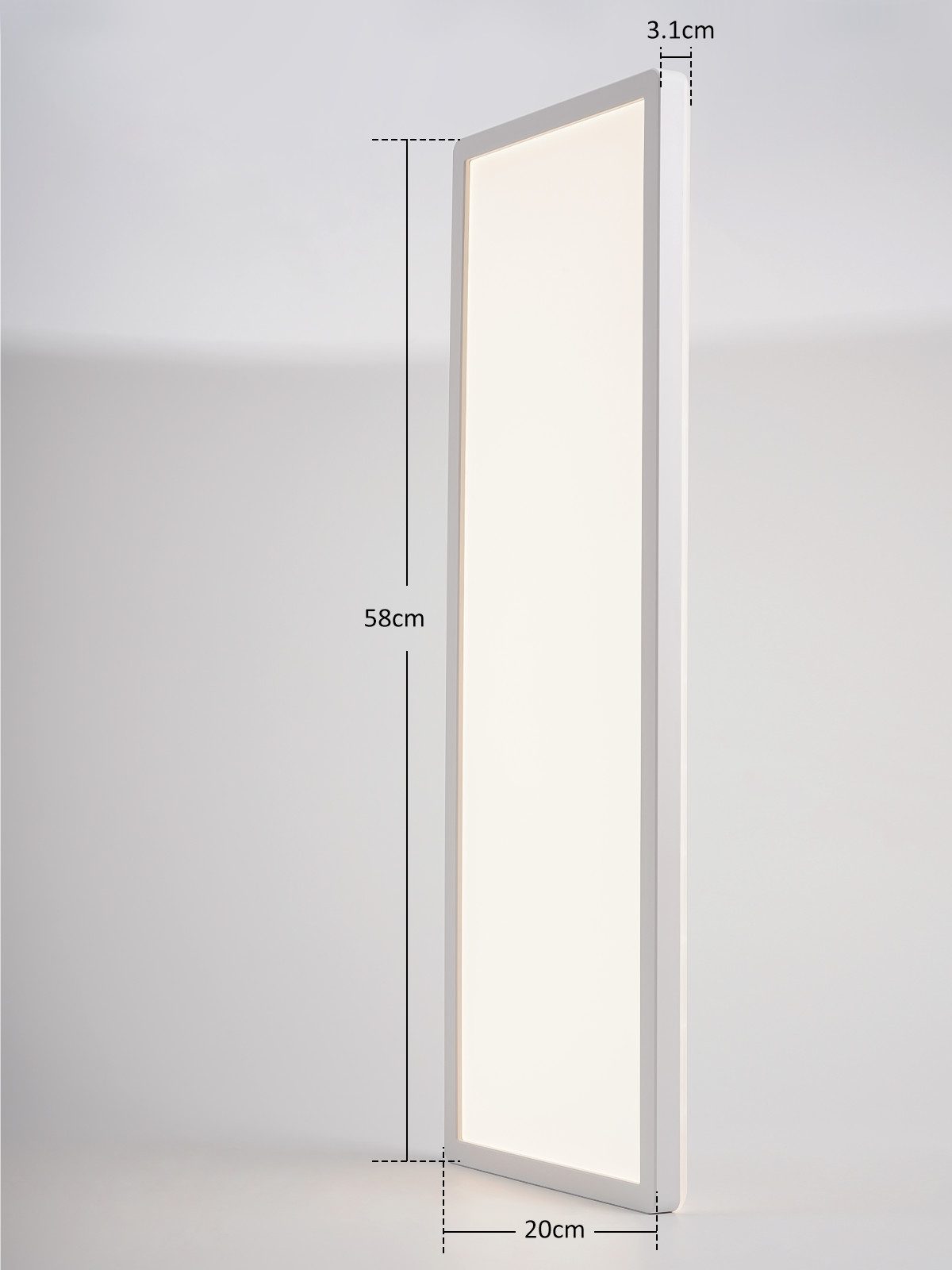 Nettlife LED Deckenleuchte Radarbewegungsmelder 24 W 4000K Dämmerungssensor 120° Erfassungswinkel, LED fest integriert, für Flur Garage rechteckig 58 x 20 cm