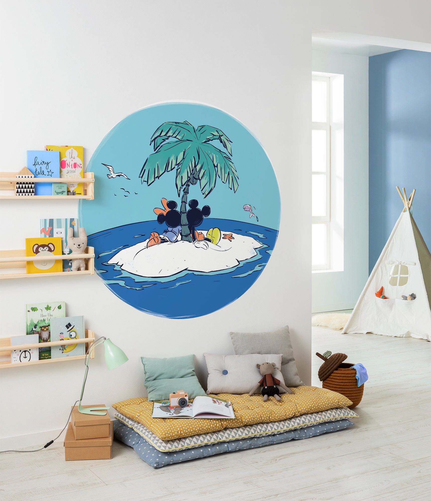 Komar Fototapete Mickey and Minnie Beach Vacation, glatt, bedruckt, Comic, (1 St)