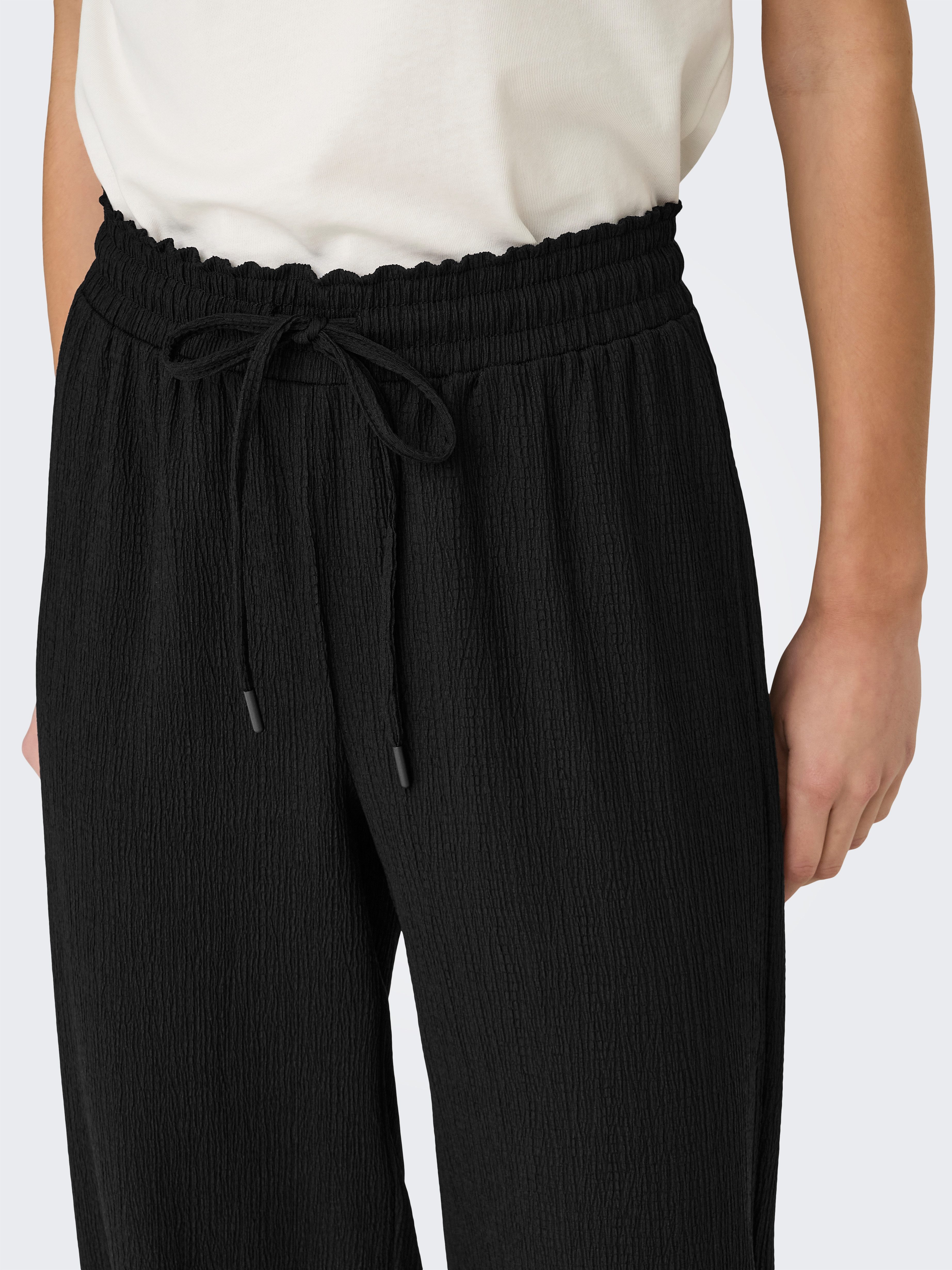 ONLY Schlupfhose ONLALTA MW STRING WIDE PANT PNT ZLO Materialmix, weite Bei günstig online kaufen