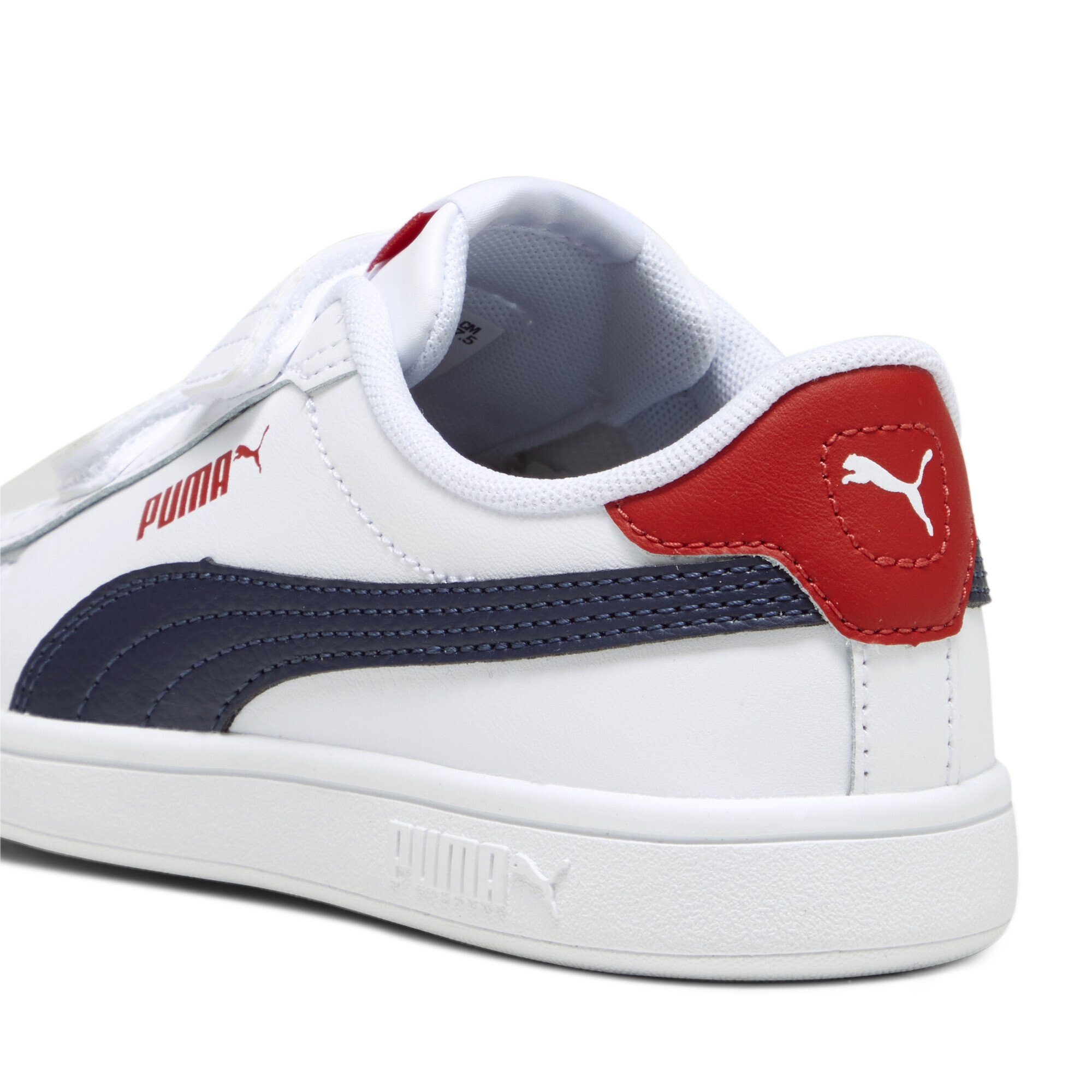 PUMA Smash Blue All White Leather Sneakers Navy 3.0 Time Sneaker Red For