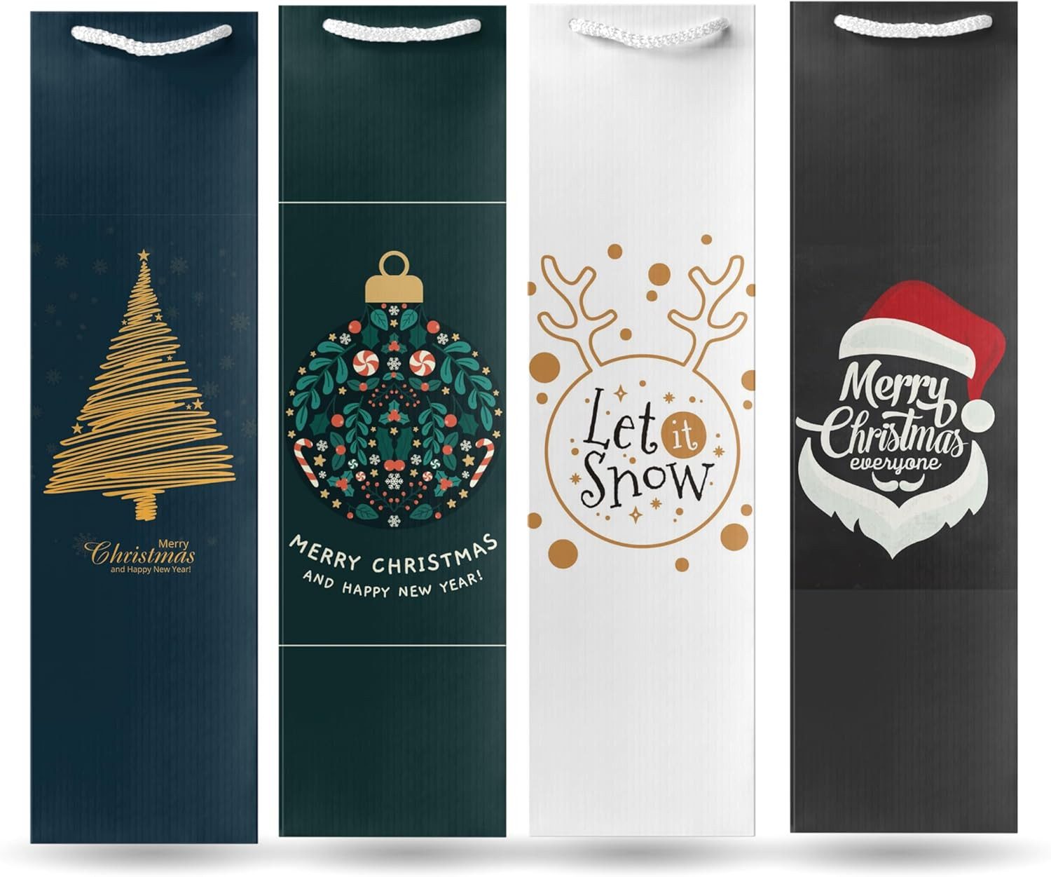 MerryXmas Aufbewahrungsbox 12x Flaschentüten für Weihnachten - Bottle Bag - günstig online kaufen