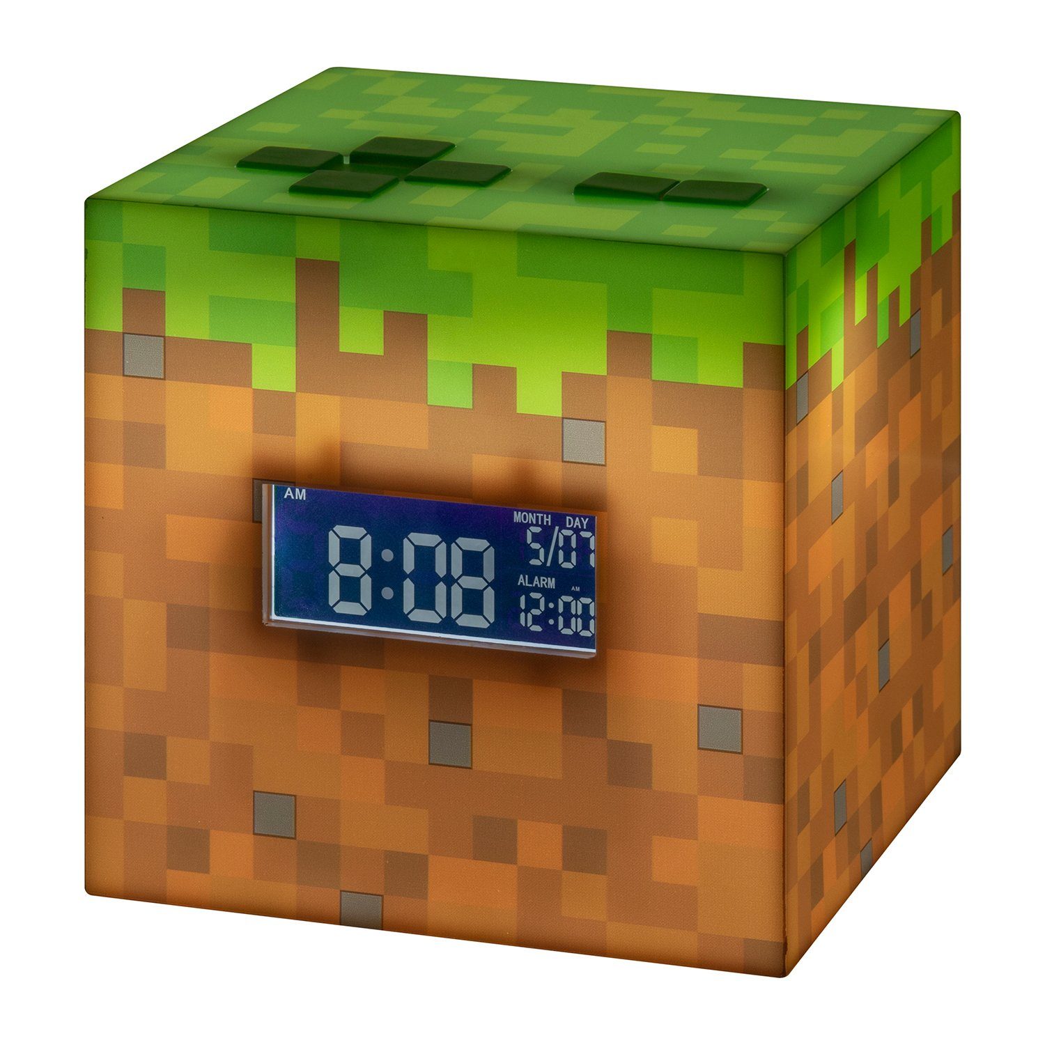 Paladone Uhr Minecraft Wecker SunriseMusik Grasblock Sound & Light (USB) günstig online kaufen