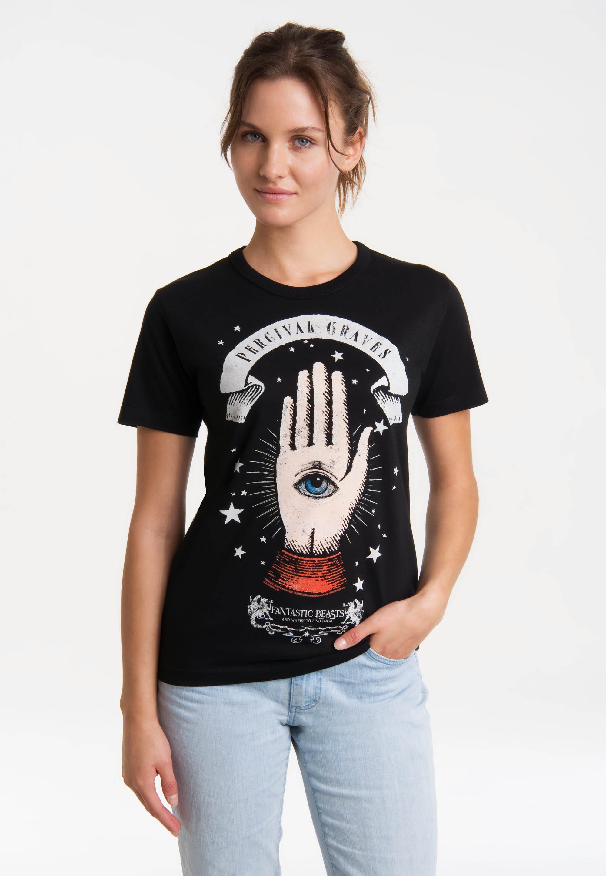 LOGOSHIRT T-Shirt Fantastic Beasts - Percival Graves mit lizenziertem Print