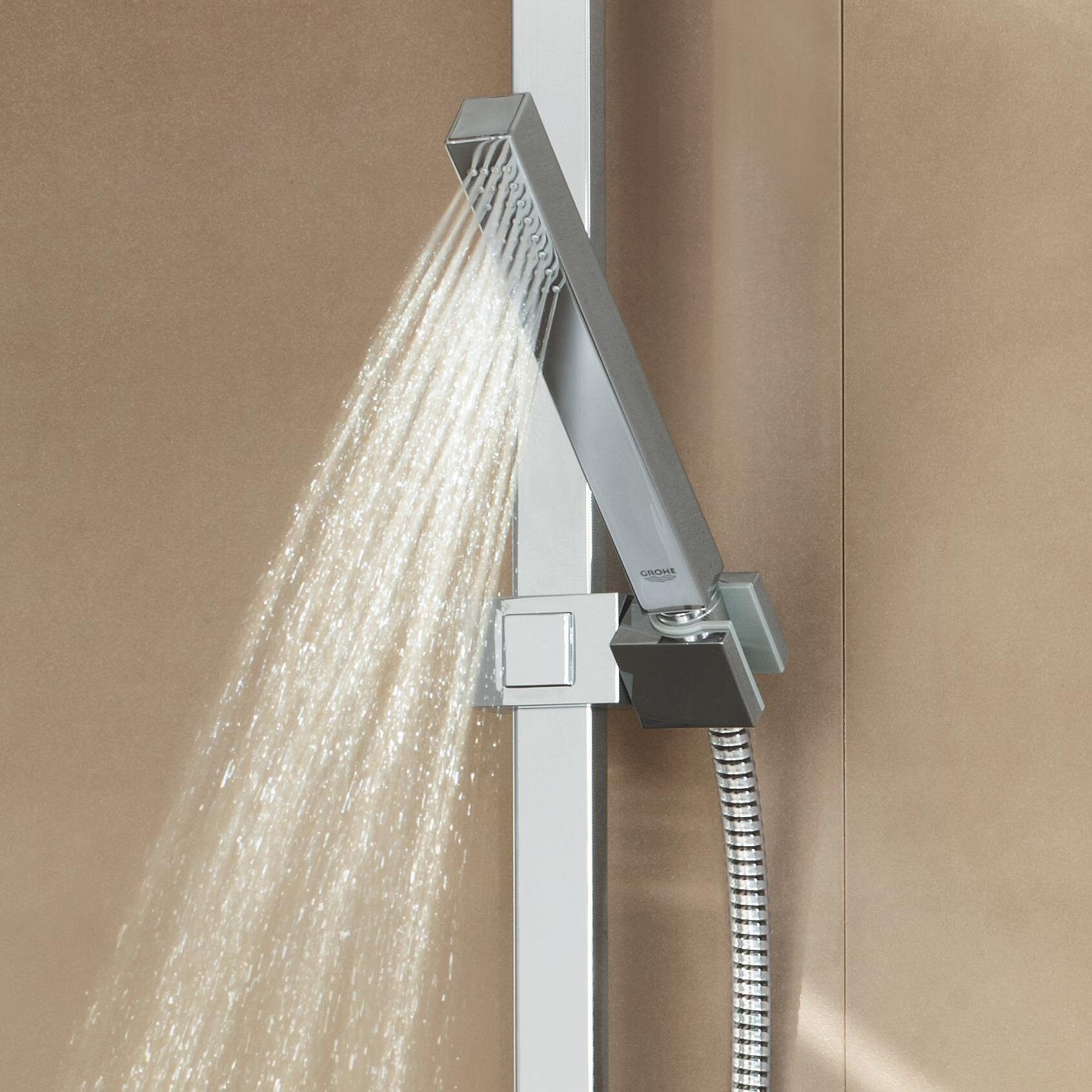 Grohe Stangenbrause-Set Euphoria Cube Stick, Höhe 92 cm, 1 Strahlart(en), Brausegarnitur - Chrom