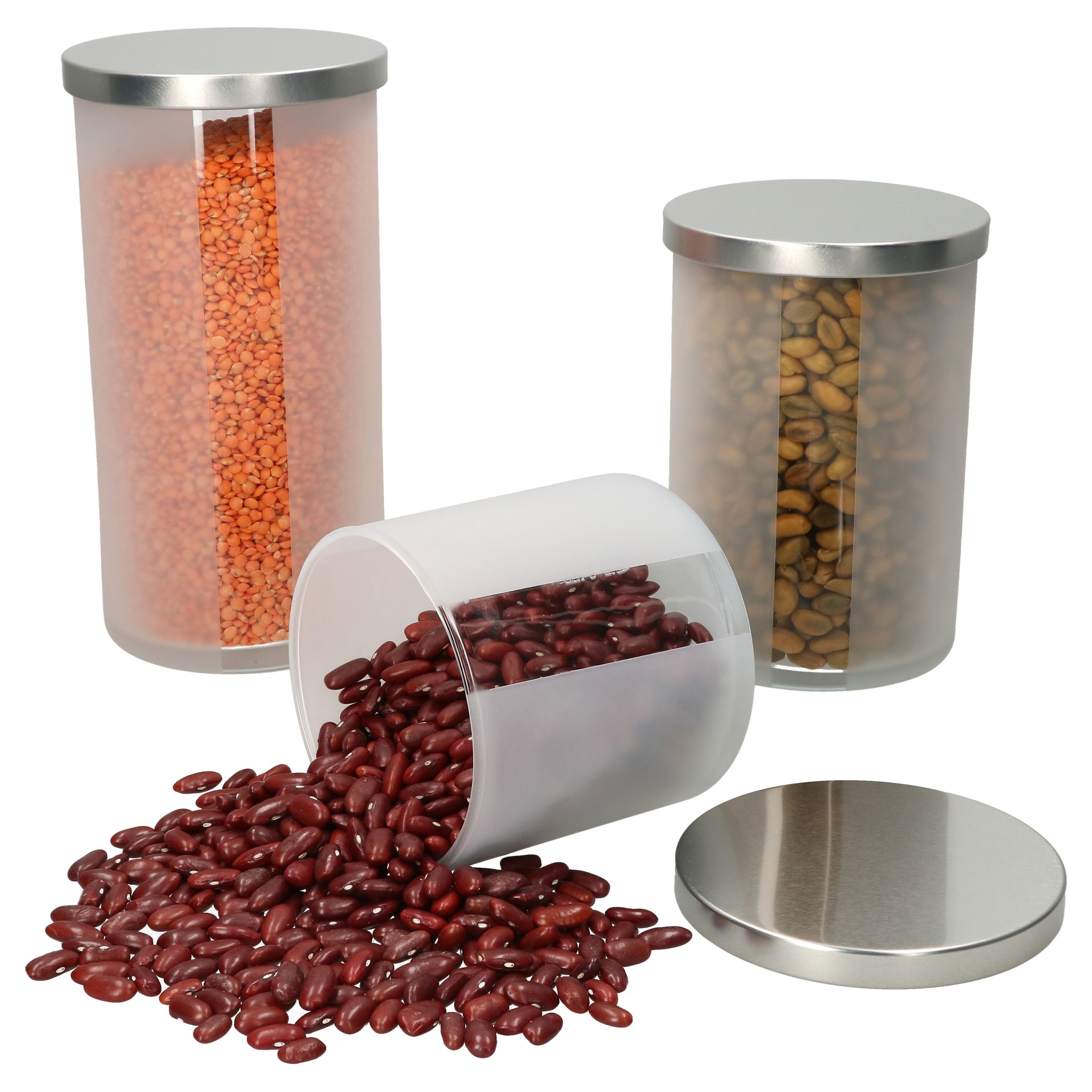 MamboCat Vorratsglas 3tlg Set Avar weiss Vorratsdosen 1x 811384 1x 811391 1x 811407 Glas