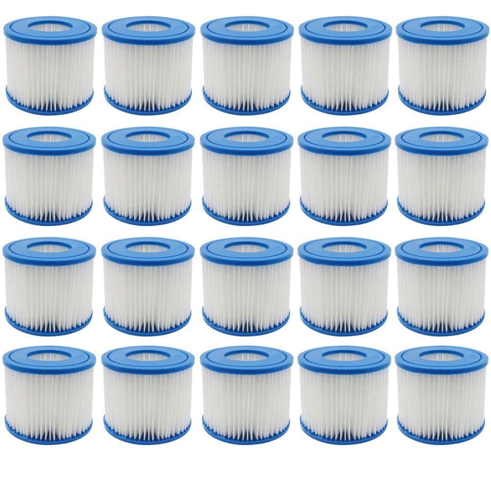 Trade-Shop Ersatzfilter 20x passend für Bestway Lay-Z-Spa Miami, Vegas, Palm Springs, Hawaii, Zubehör für Bestway FD2134, Typ VI, 58323, 58323e, 58239 / Whirlpool-Zubehör, Größe: VI Filter / für das Filtergehäuse an der Poolinnenwand