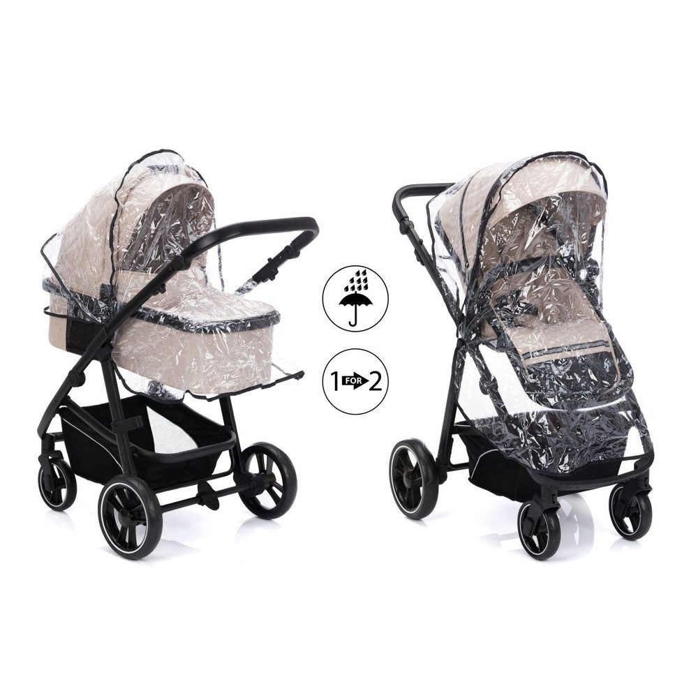 Fillikid Kombi-Kinderwagen Kinderwagenset - Jaguar - Farbe: sand