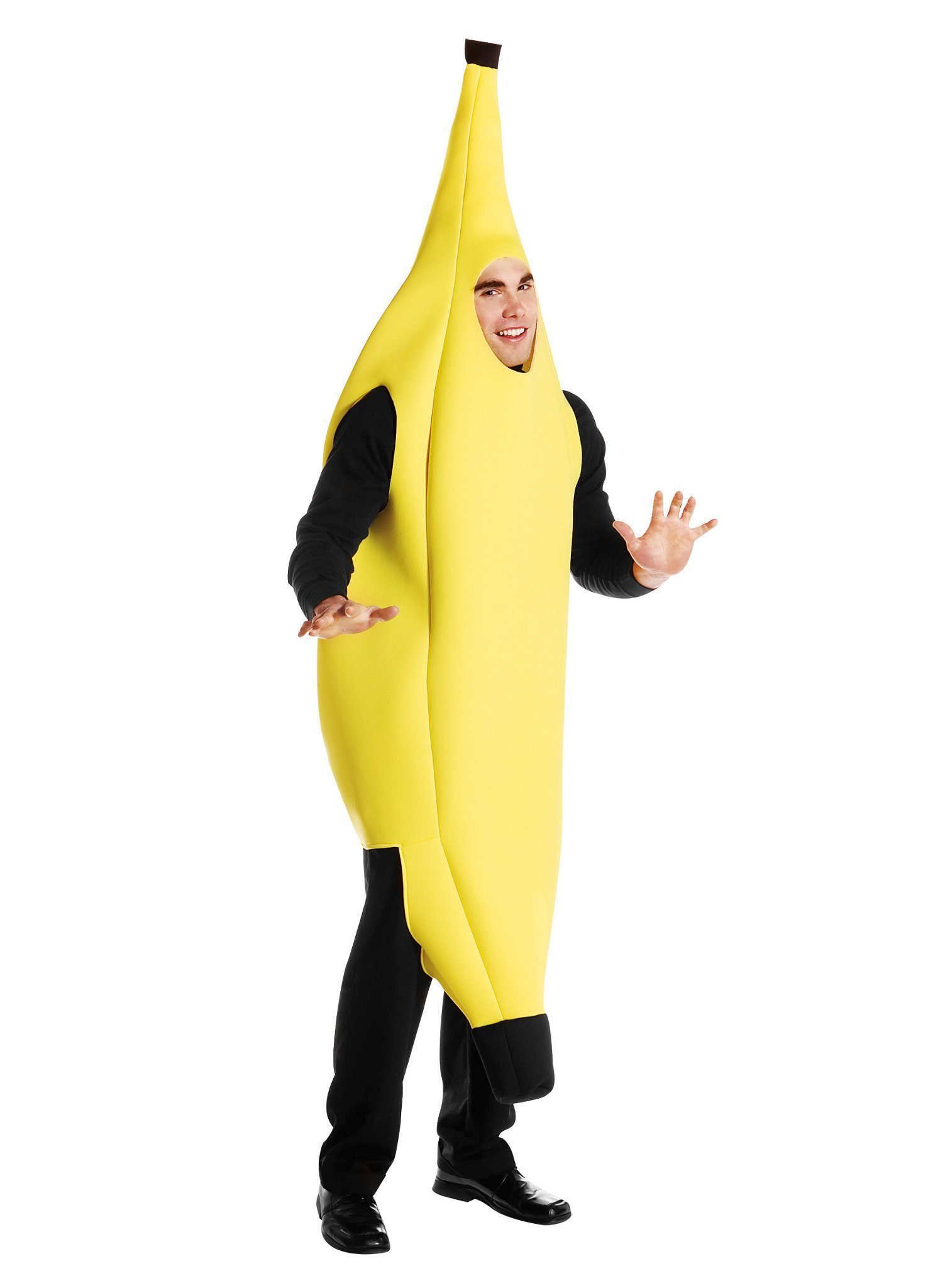 Imposta Costumes Lebensmittel-Kostüm Banane Kostüm Obst Snack Fasching Karnevalskostüm, Leckere Verkleidung aus dem Obstkorb