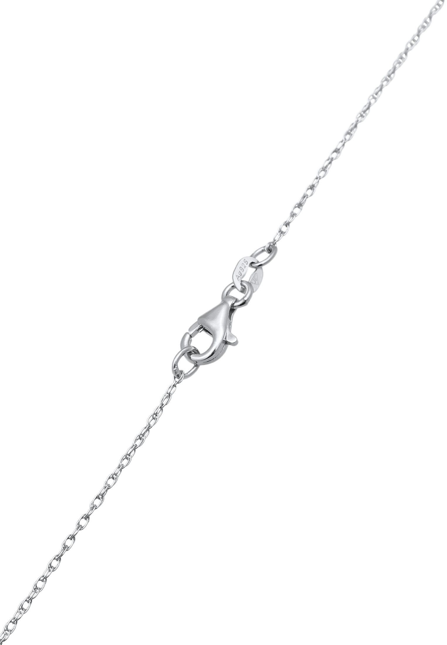 Elli Kette mit Anhänger Twisted mit Tropfen Anhänger 925 Silber, Tropfen