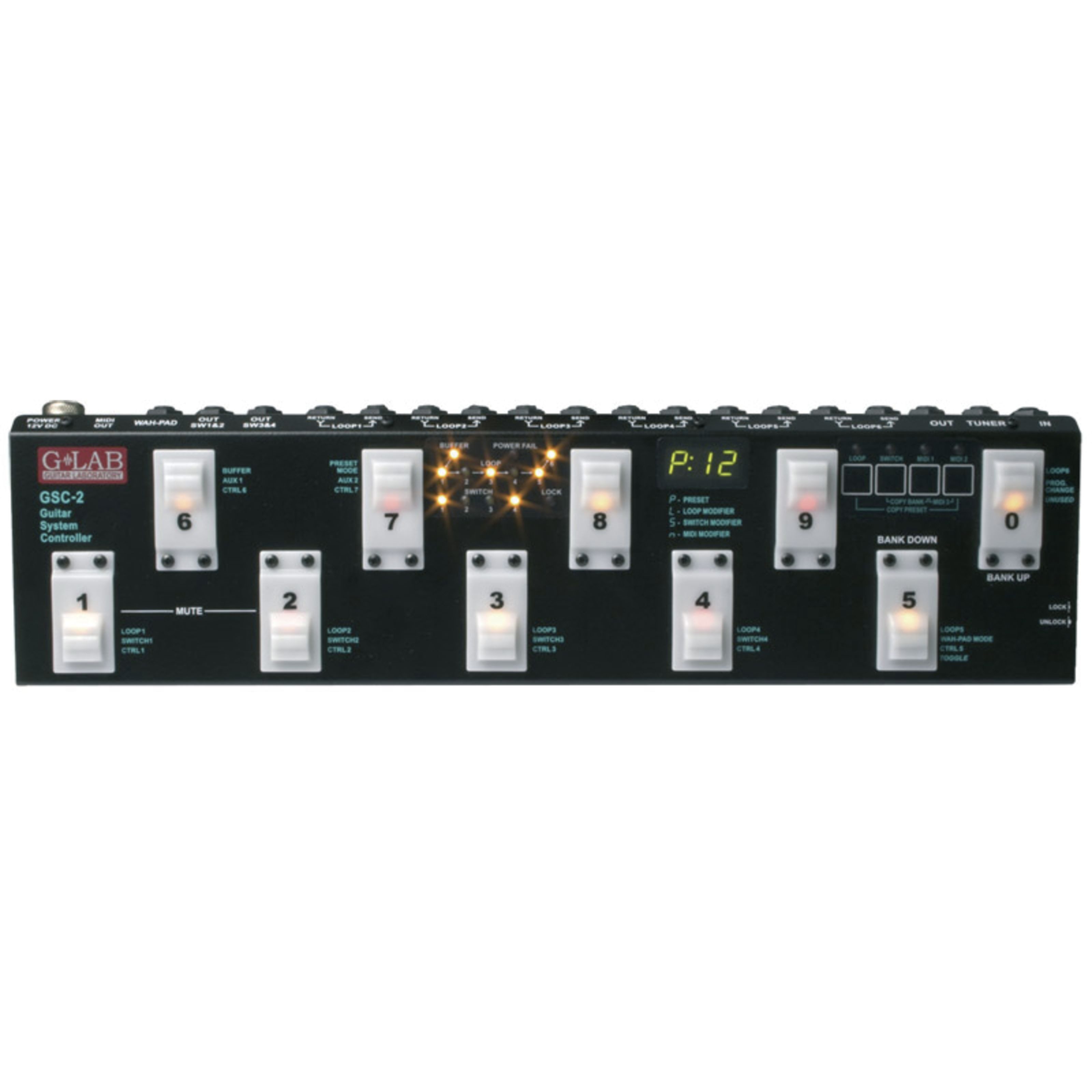 GLAB Musikinstrumentenpedal, GSC-2 Guitar System Controller - A/B/Y Box Effektgerät