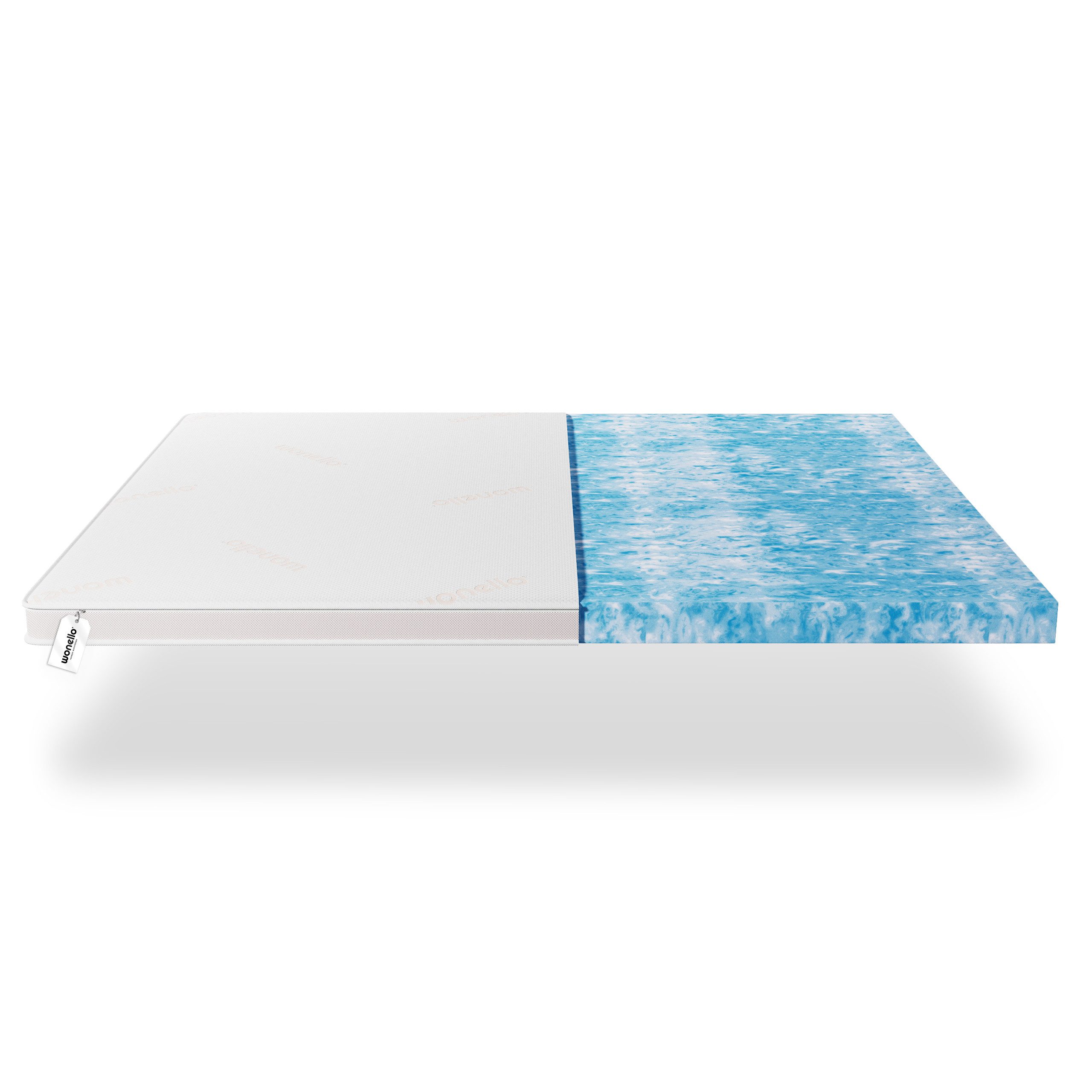 wonello, Цилиндр wonello PremiumPLUS GEL Цилиндр, 9 cm hoch, Gelschaum, (druckentlastend & waschbar), Luxus Матрасыtopper mit 3D-Klimaband