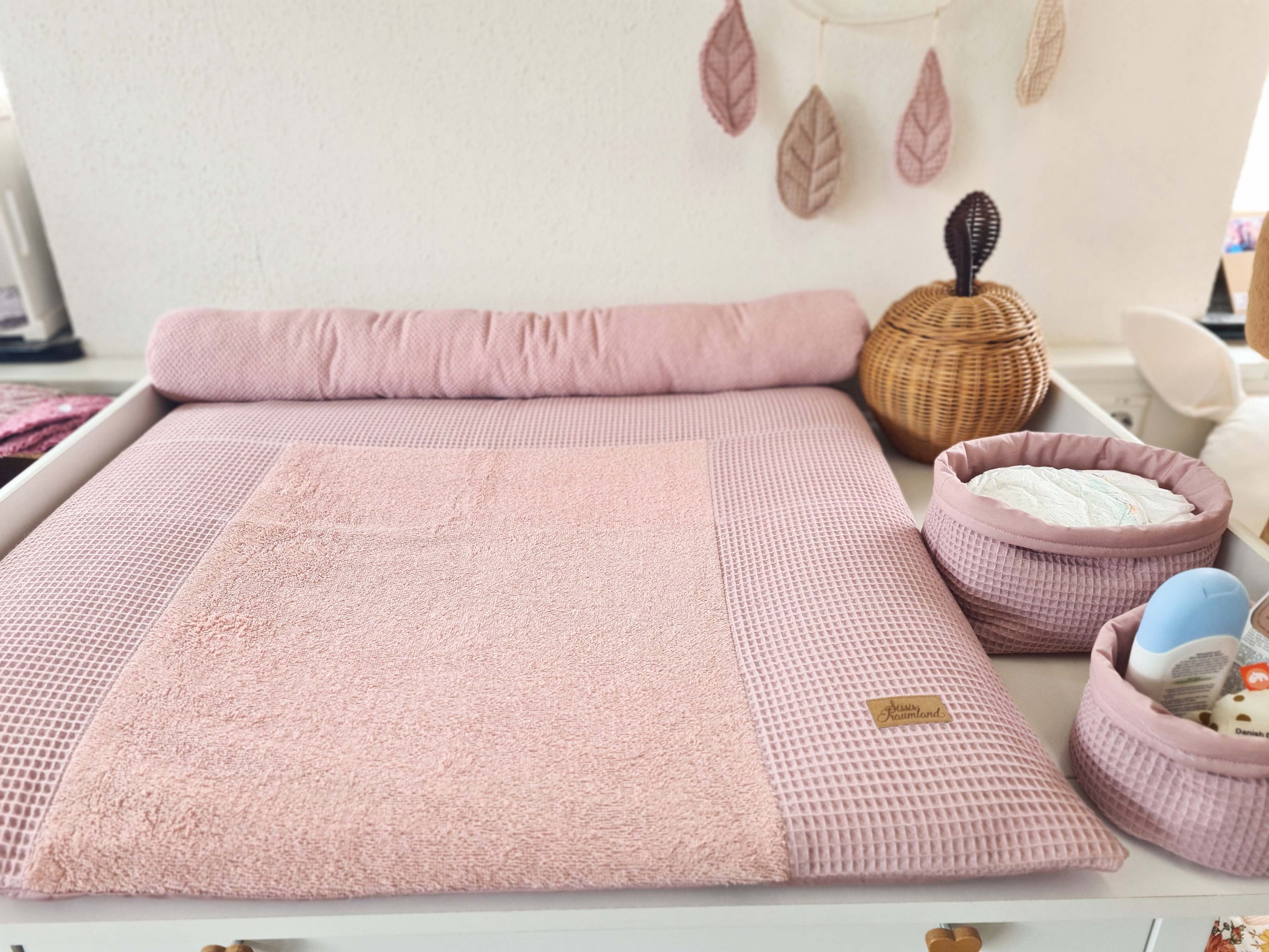 Sissis Traumland Коврикиbezug Blumenwiese, uni dusty rose, 85cm x 75cm, made in Germany, made in Germany