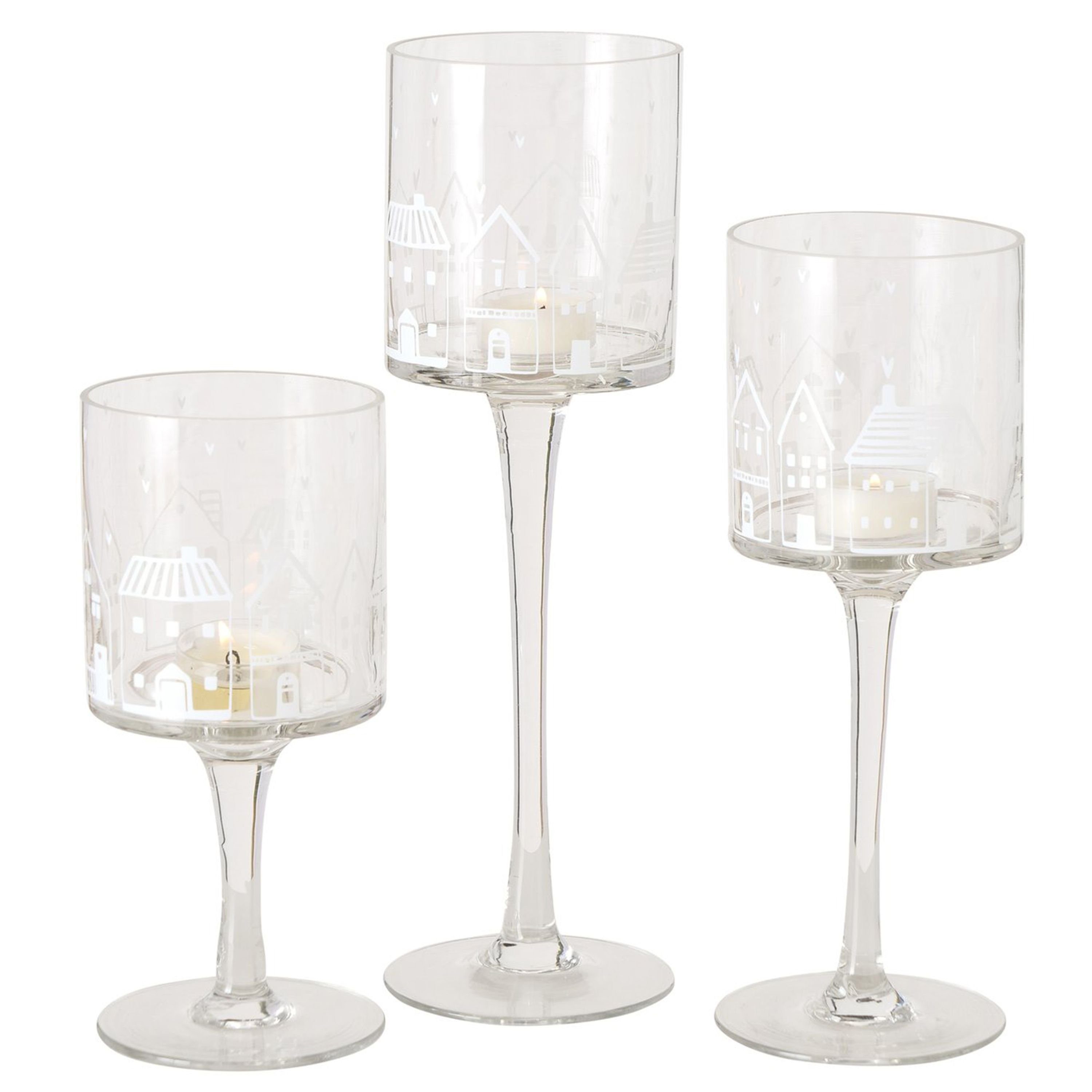Teelichthalter B./2 3 tlg Set Windlicht Nordy - 2024999