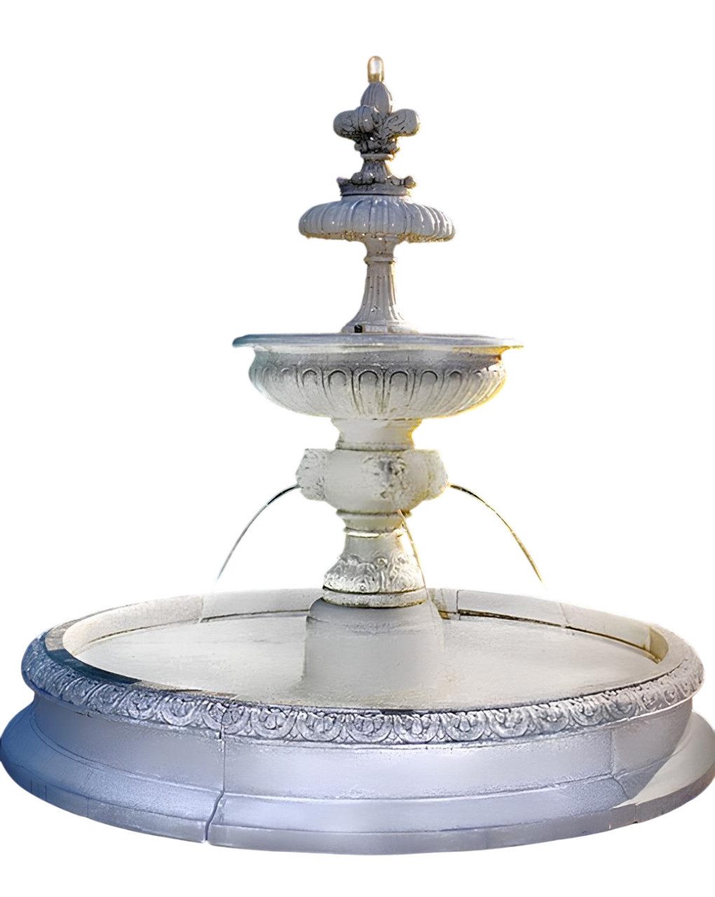 Xlmoebel Gartenbrunnen Eleganter Gartenbrunnen mit Fontäne aus hochwertigem Material, (Artikel 1088), Hergestellt in Europa