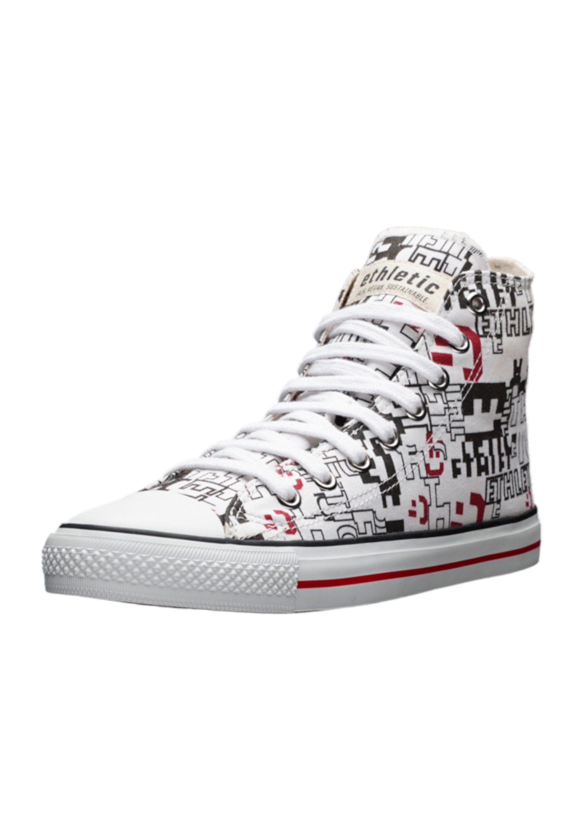 Produkt Letters Just Sneaker White Fairtrade ETHLETIC Cap Hi Cut - White White