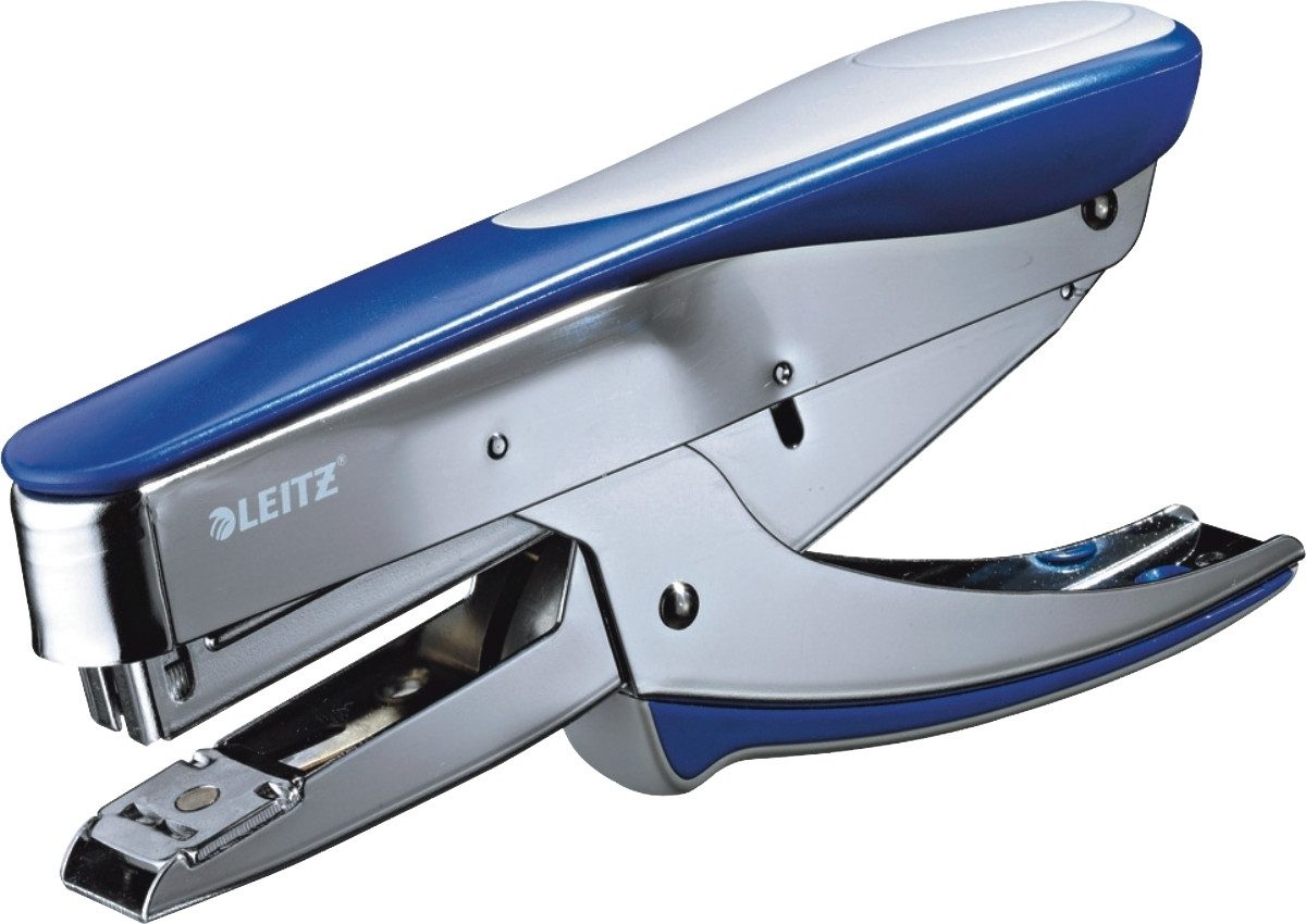 LEITZ Heftgerät Heftzange Water bis 25 Blatt 24/6 metallic blau