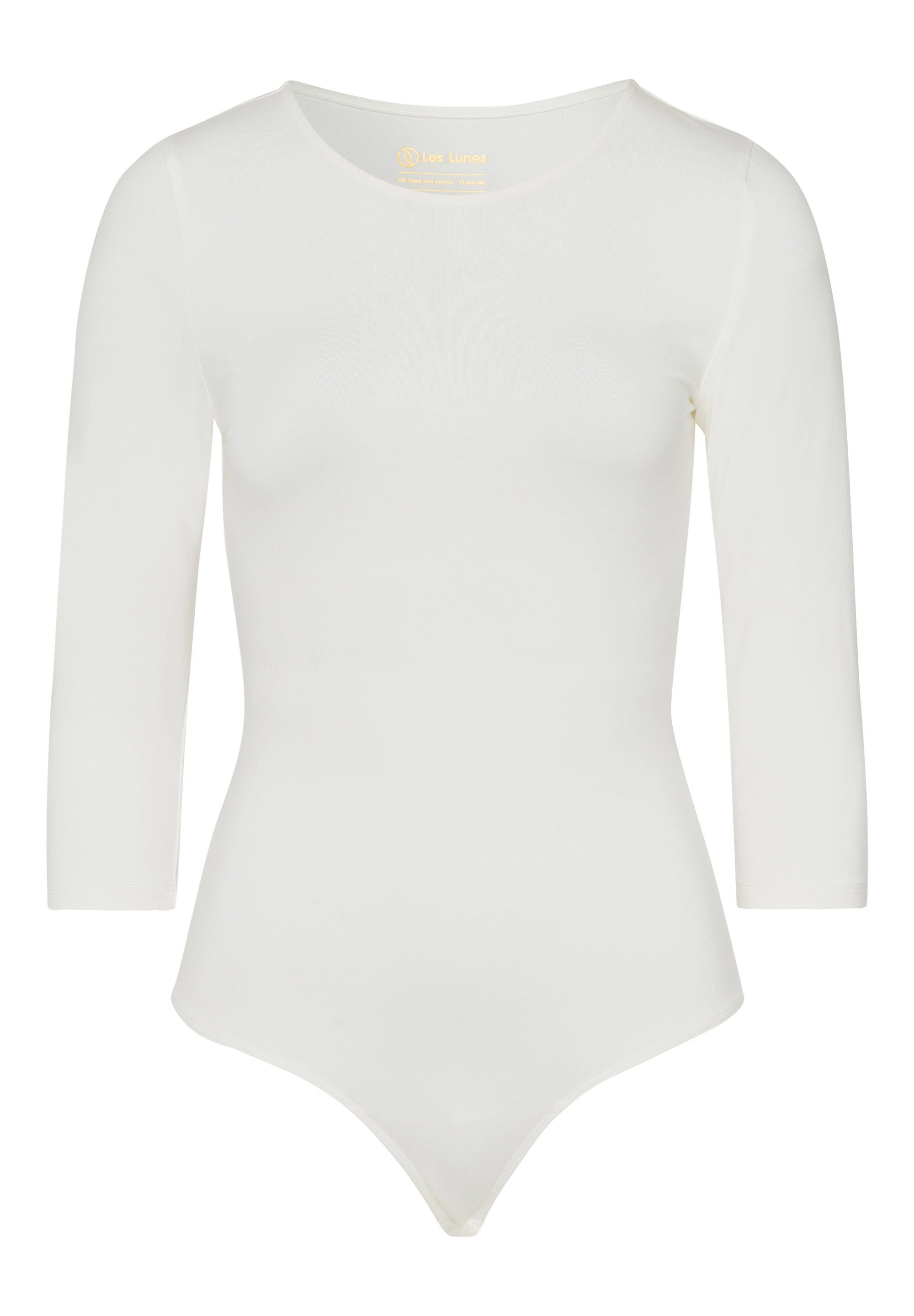 Les Lunes Langarmbody ALENA Body 3/4 Sleeve Bambus Viskose, 3/4 Ärmel, Tanga Passform, höchster Komfort