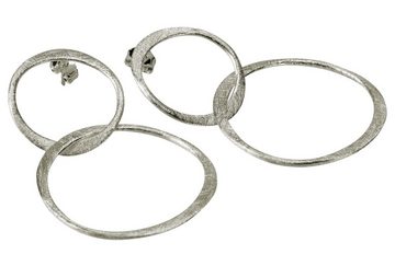 SILBERMOOS Paar Ohrhänger Markante Schmiede-Ohrhänger, 925 Sterling Silber
