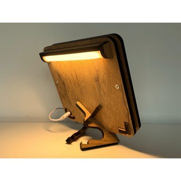 WohndesignPlus LED Tischleuchte LED-Tischlampe "Seepferdchen" 19cm x 19cm, DIMMBAR, LED wechselbar, extra-warmweiß, warmweiß