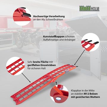 TRUTZHOLM Auffahrrampe TRUTZHOLM 1 x Auffahrrampe klappbar 180 cm Traglast 340 kg Alu rot (1-St)