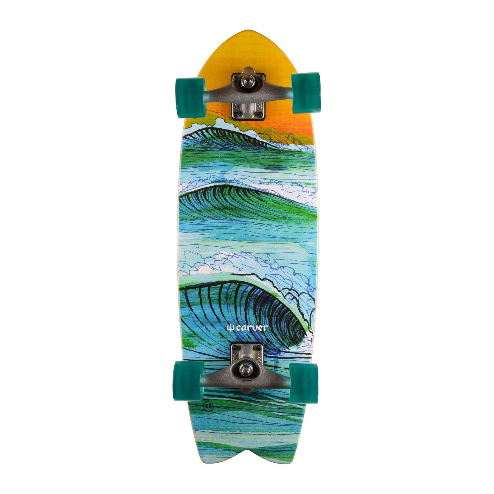 Carver Skateboards Longboard Swallow CX 29,5' - raw, Surfskate Komplettboard